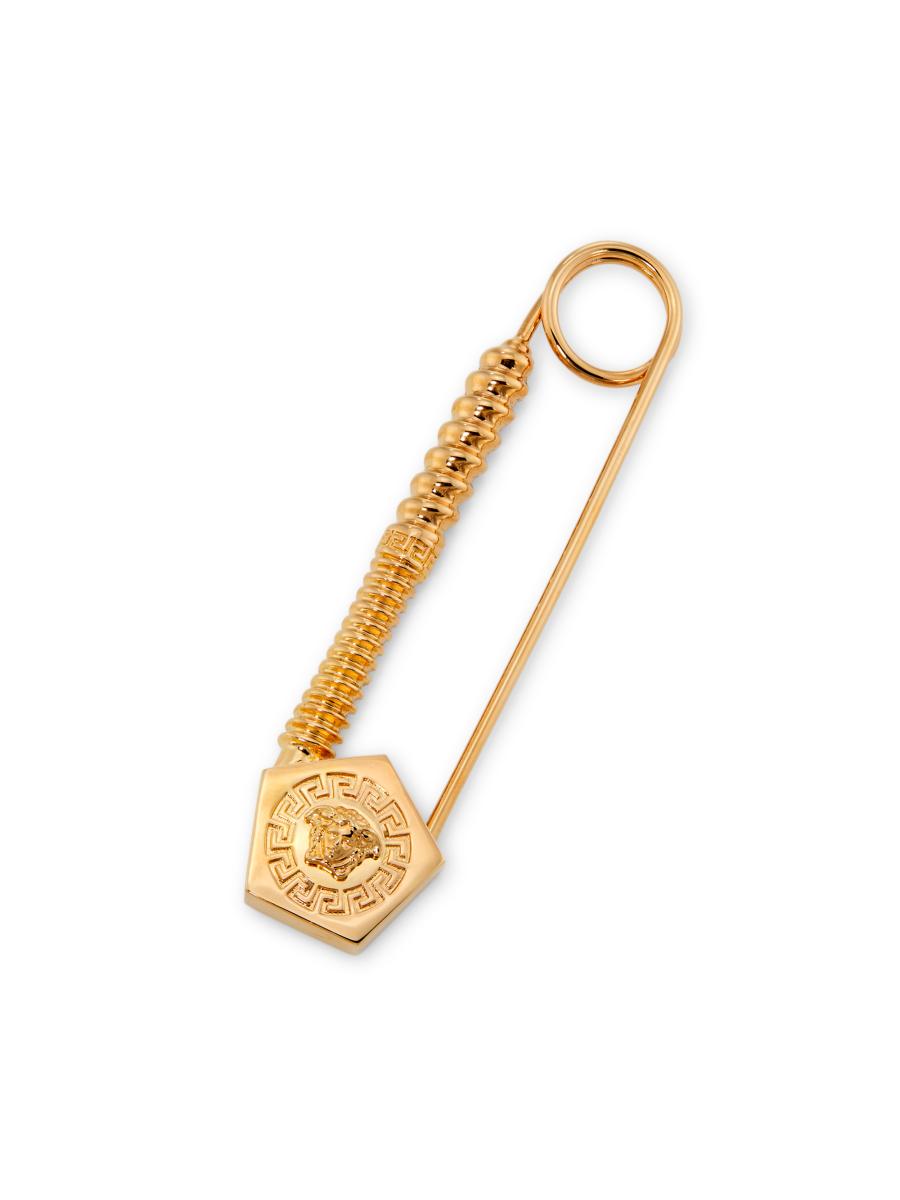 ◆NEW◆VERSACE◆ セーフティピン メドゥーサ ブローチ Safety Pin Brooch Gold | VERSACE US