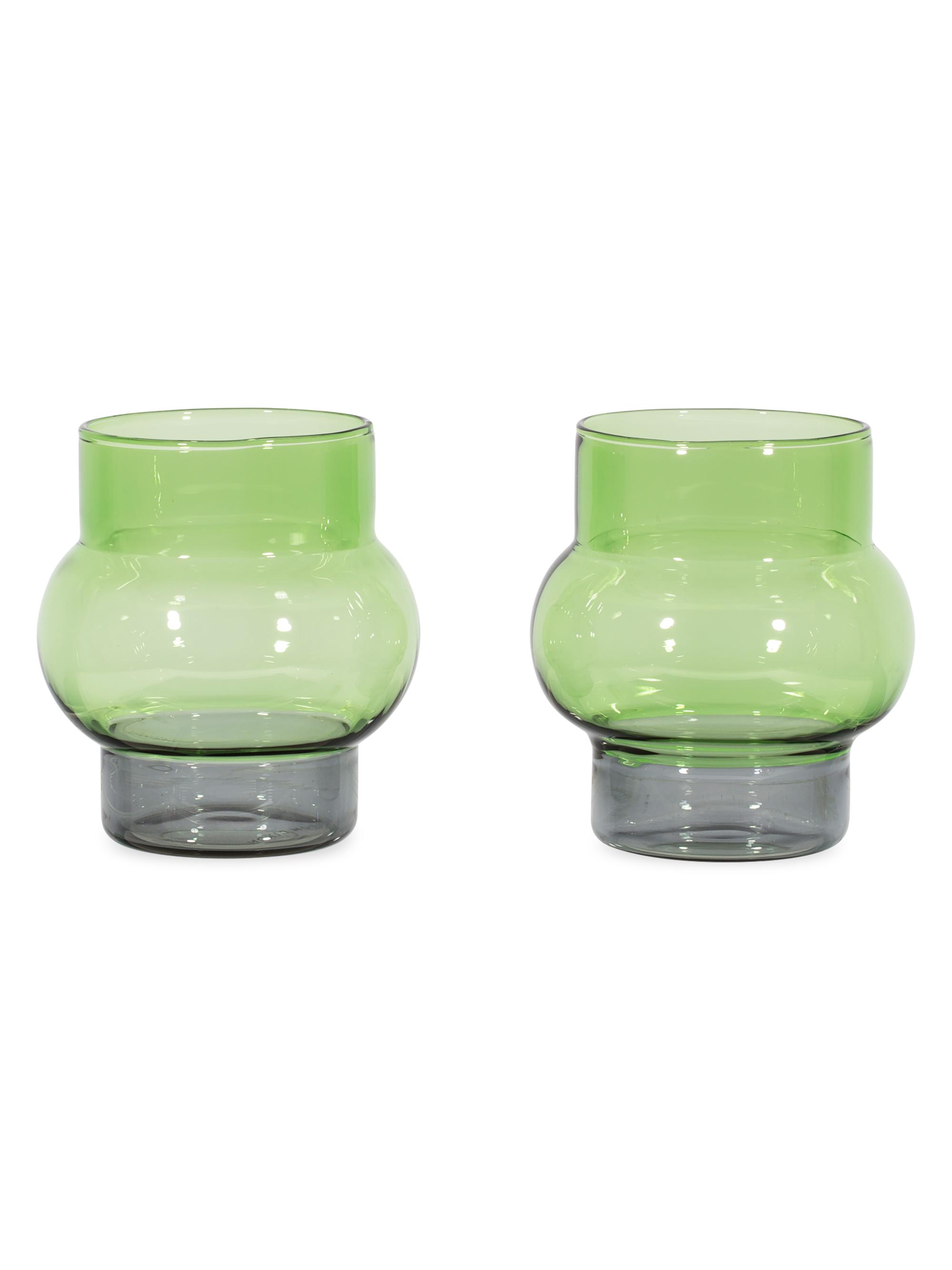 Tom Dixon Bump 2-Piece Short Glasses Set - Green
