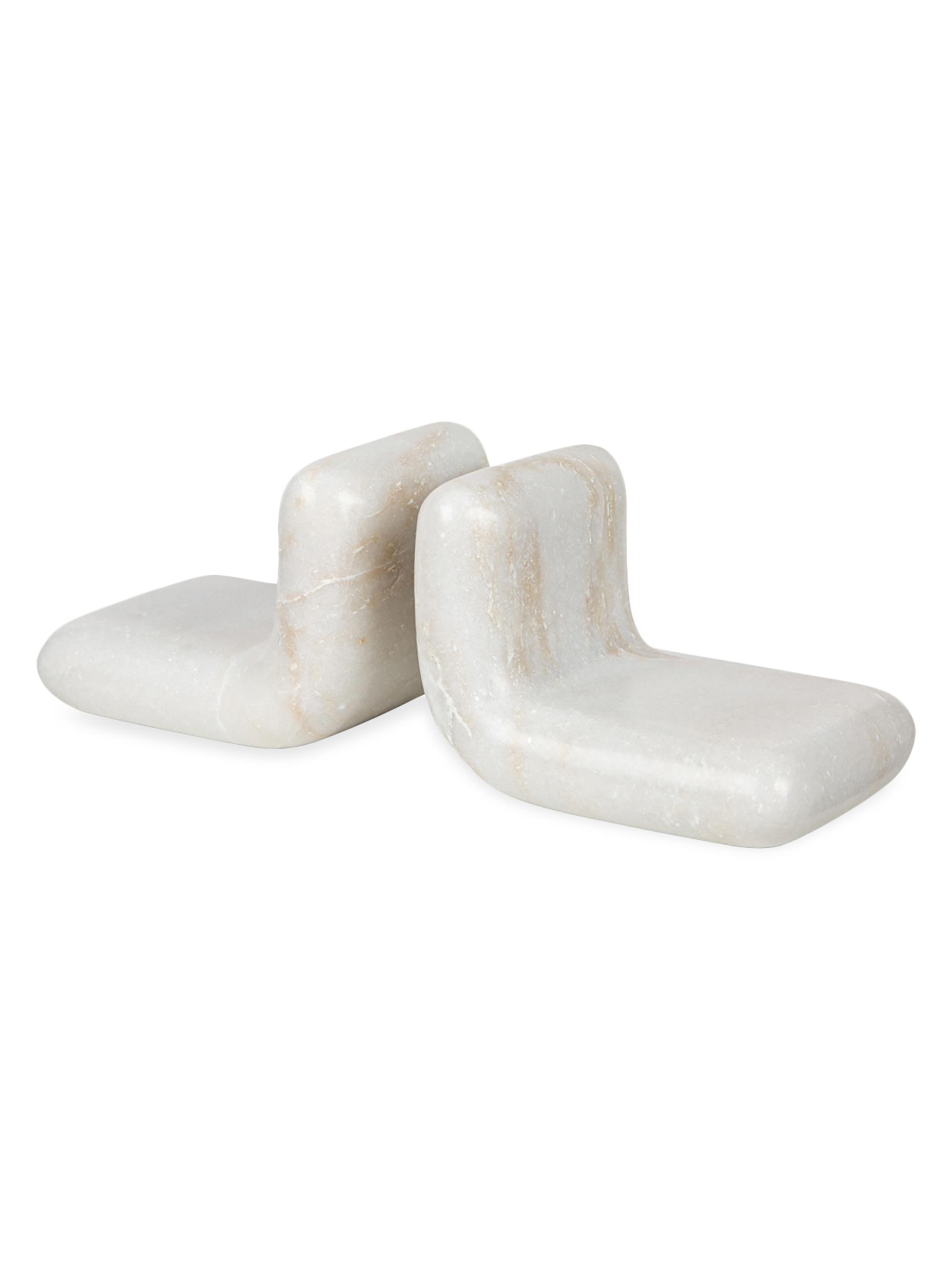 Tom Dixon Stone Bookends - White