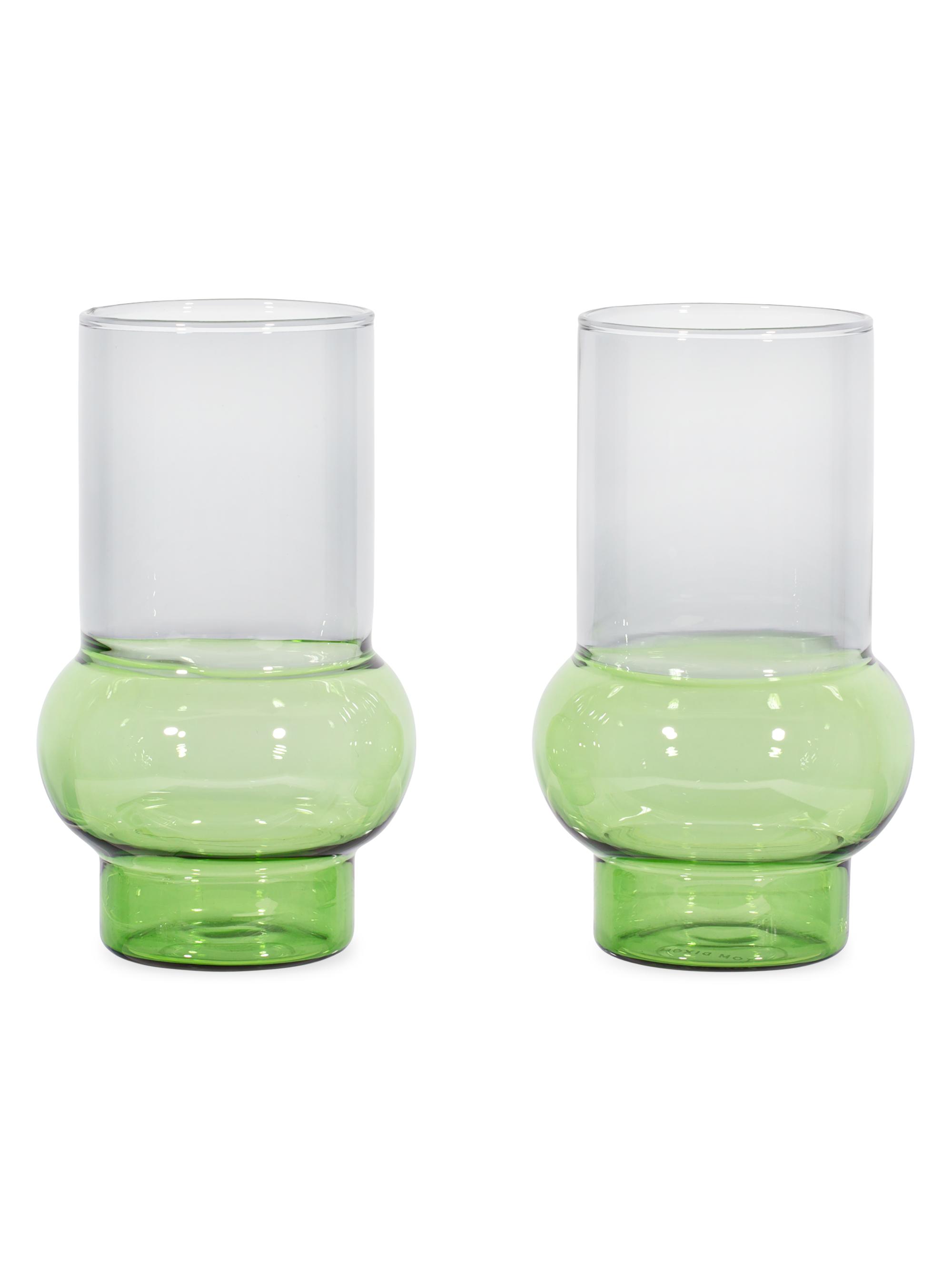 Tom Dixon Bump 2-Piece Tall Glasses Set - Green