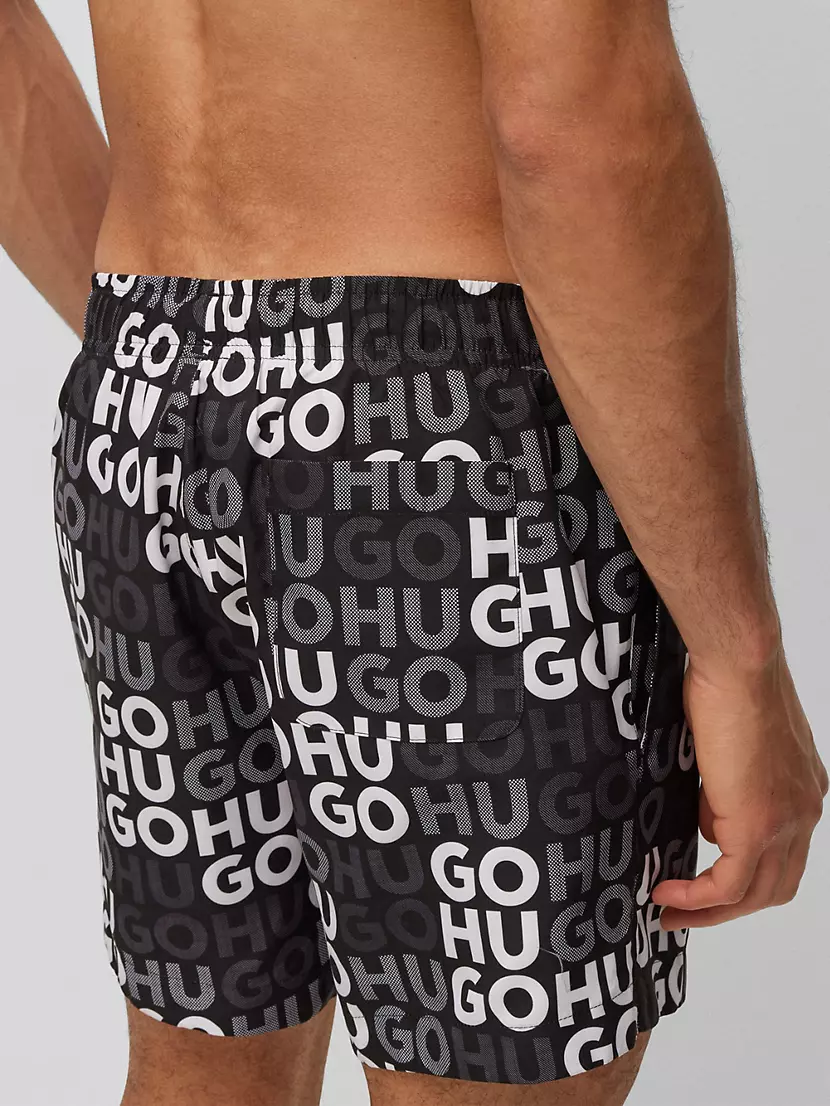 All-Over Swim Logo Avenue Shorts Saks Print | HUGO With Fifth Shop