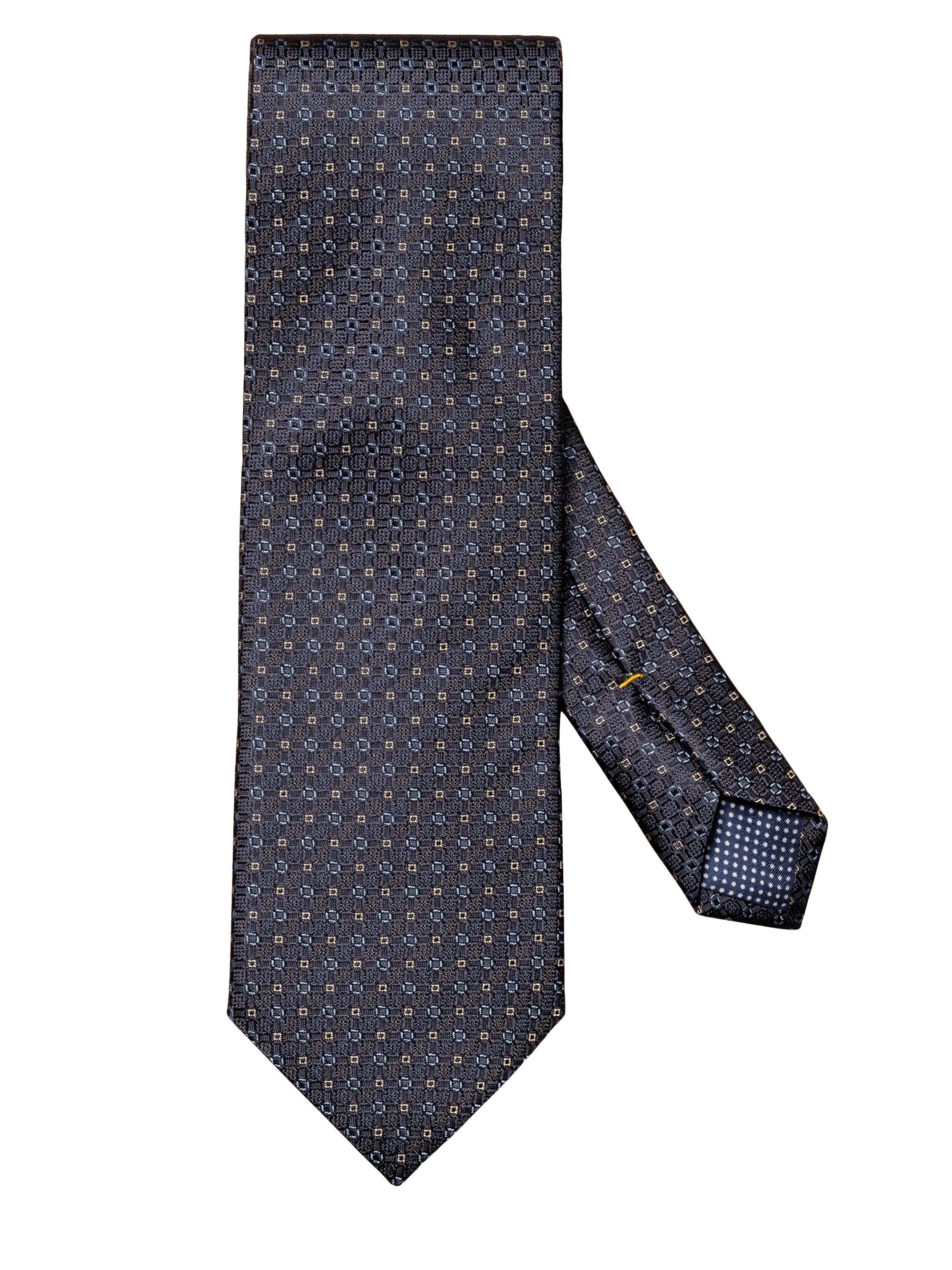 Eton Men's Geometric Silk Tie - Navy