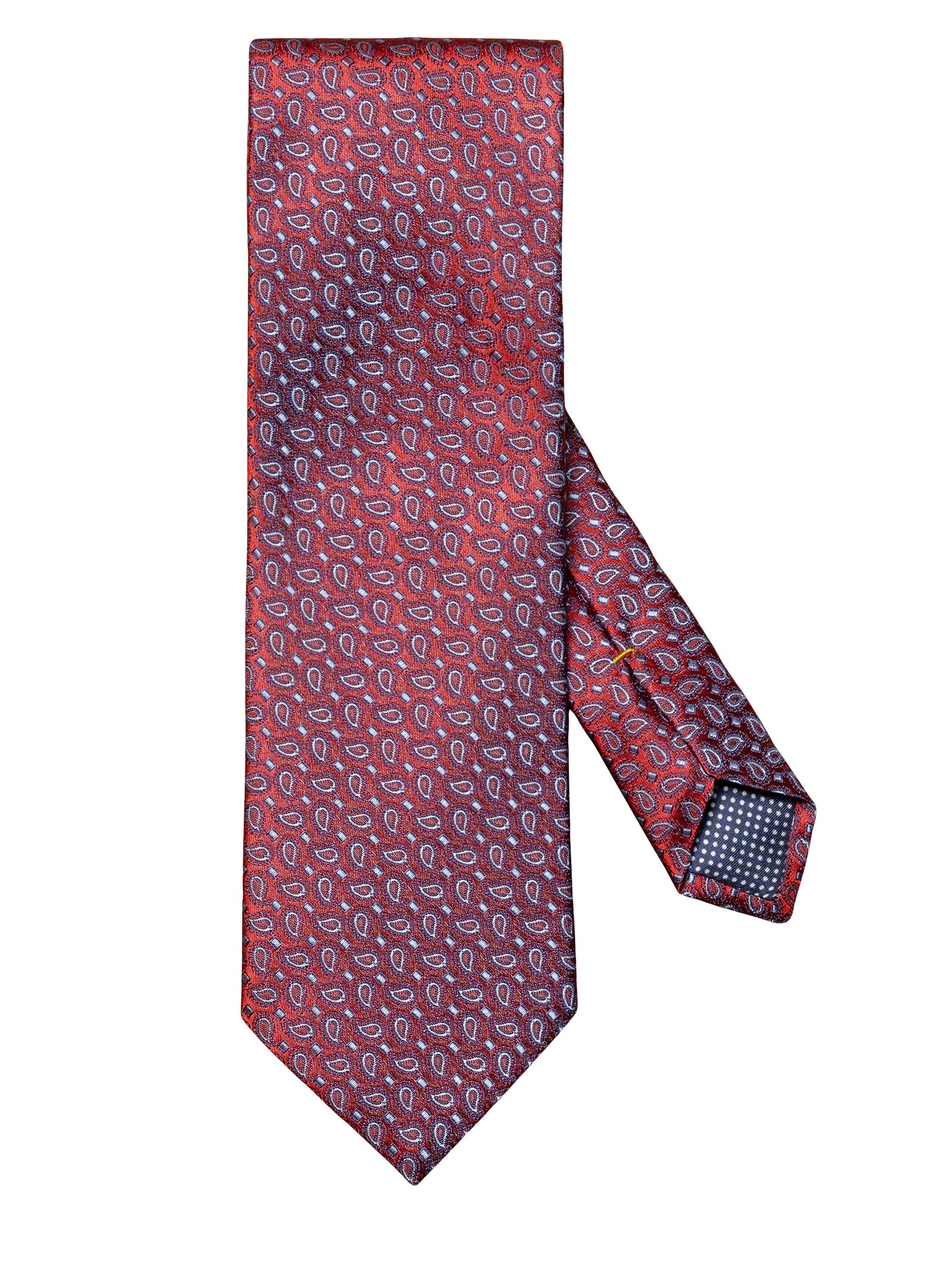 Eton Men's Paisley Silk Tie - Red