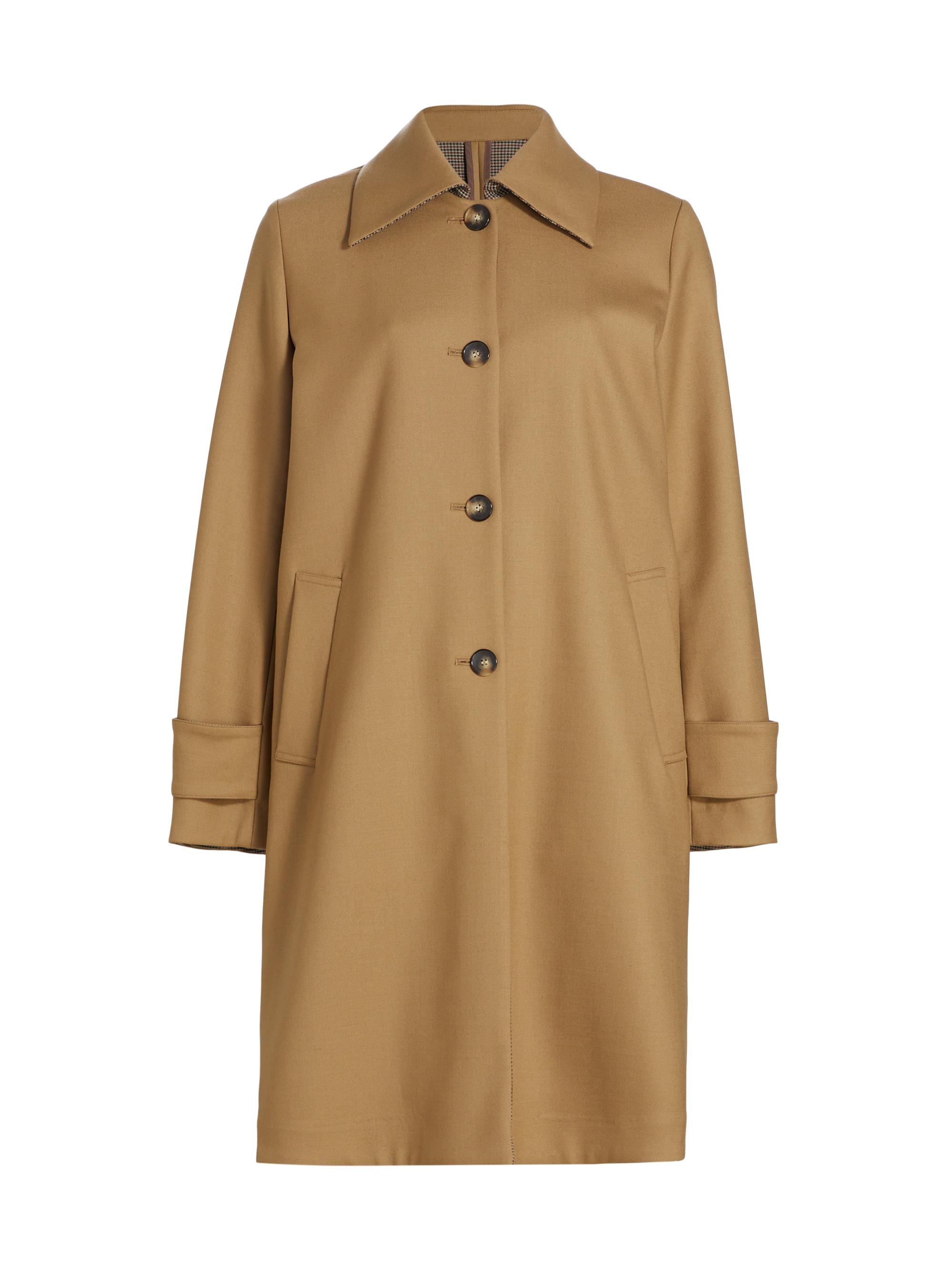あんずWOOLSILKHERRIGBONE SHORTCOAT Tailored Wool Blend Embellished Maxi Coat | Karen Millen