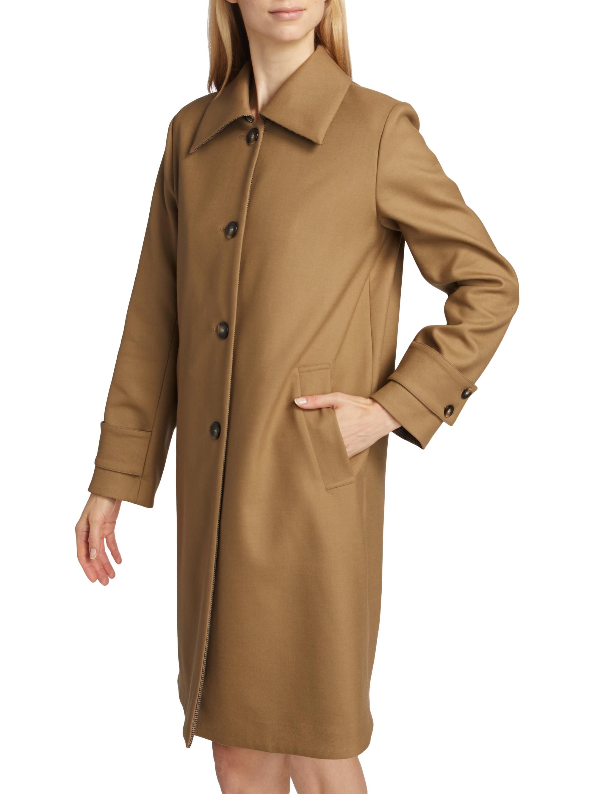 Barneys New York Single-Breasted Wool-Blend Coat | Saks Fifth Avenue