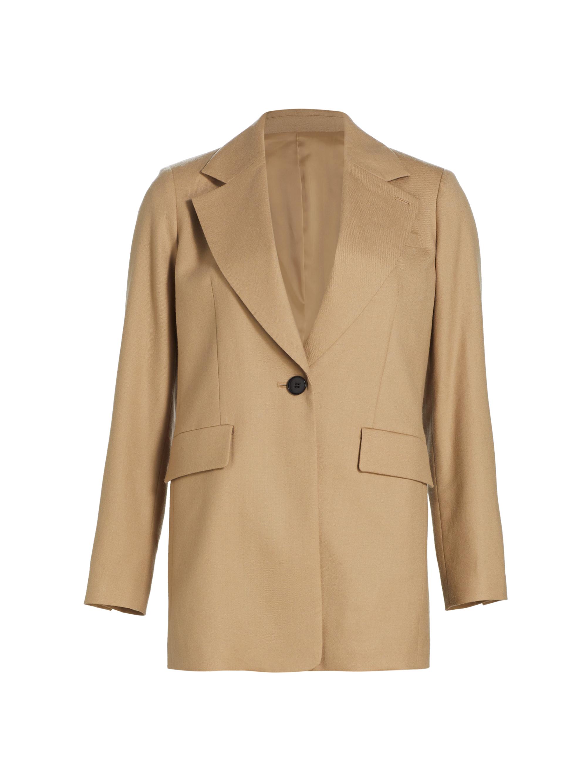 Barneys New York Women's Tailored Wool Single-Breasted Jacket - Camel