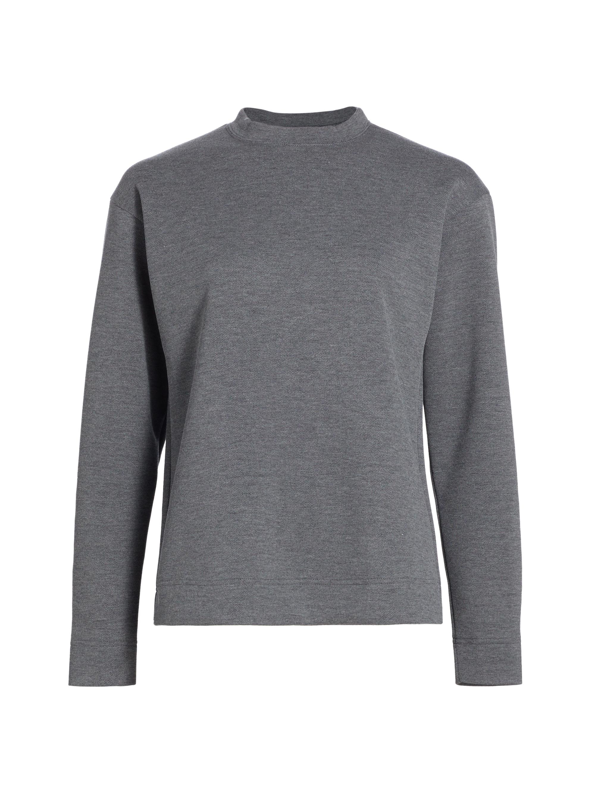 Barneys New York Women's Lux Long-Sleeve Top - Charcoal