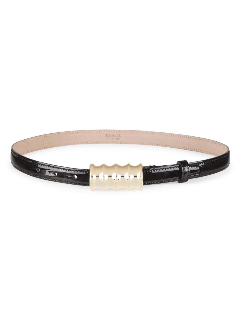 ベルト KHAITE 'The Small Julius' belt Black Julius Small leather belt in black - Khaite | Mytheresa
