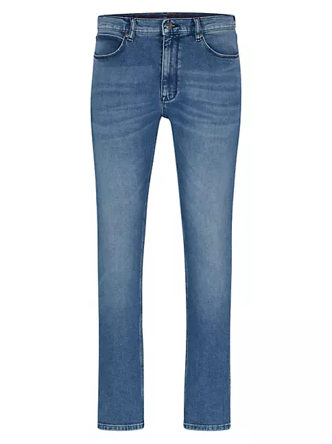 Shop HUGO Extra-Slim-Fit Fifth Denim In Avenue Jeans Saks Super-Soft 