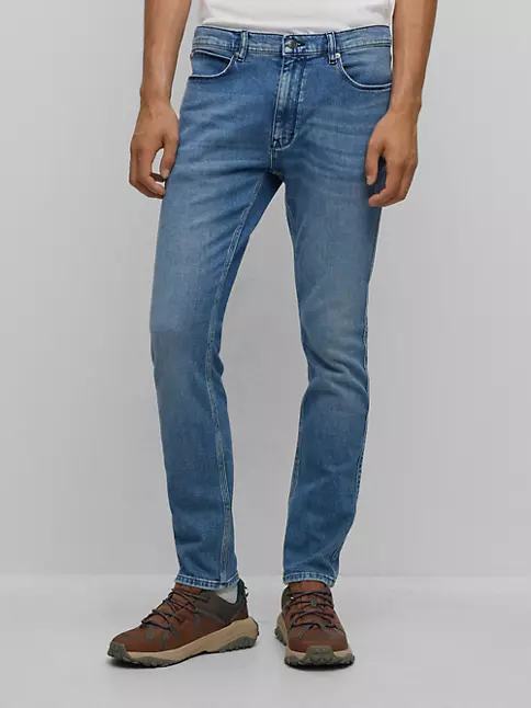Shop HUGO Extra-Slim-Fit Jeans In Super-Soft Denim | Saks Fifth Avenue