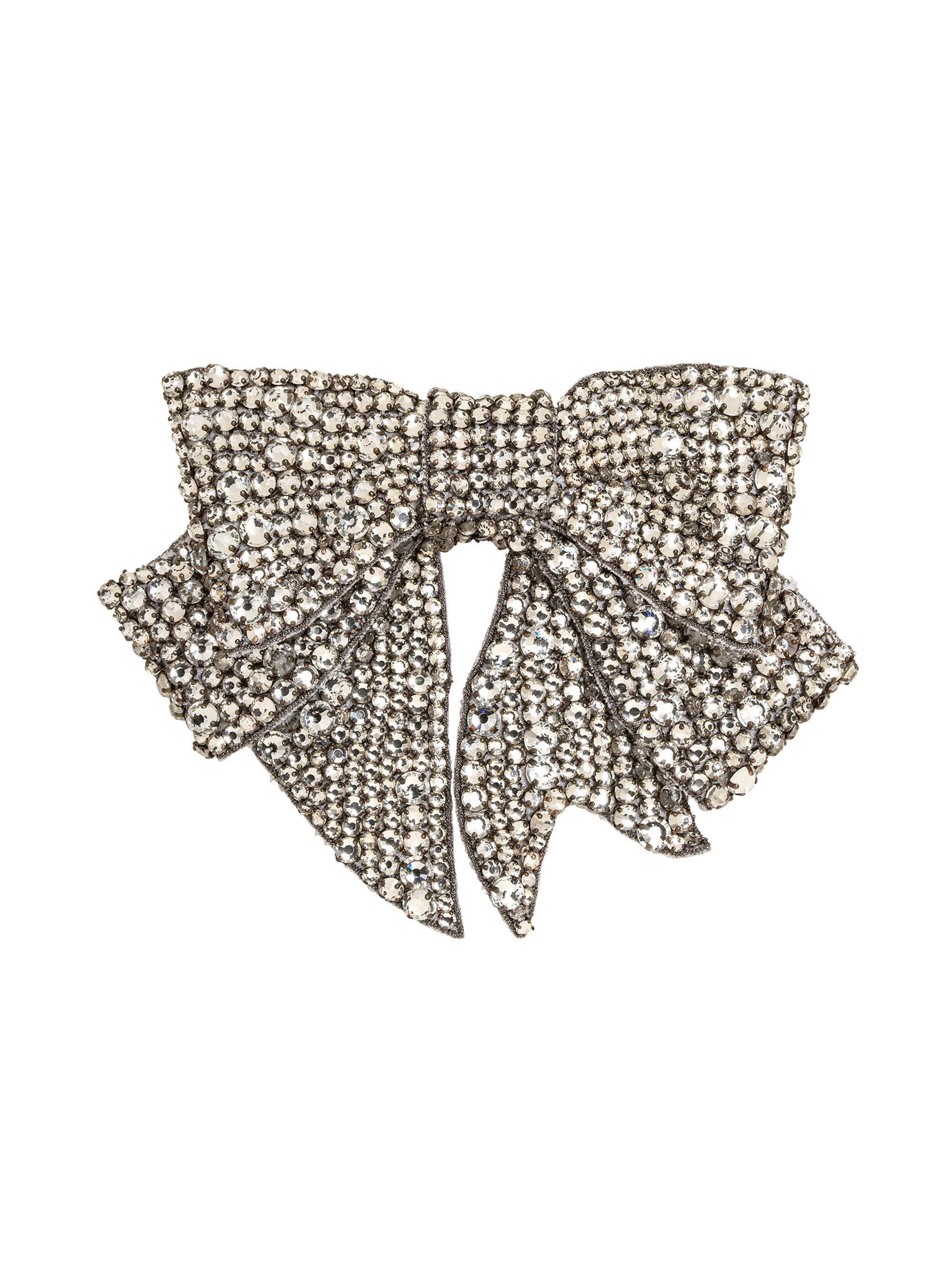 Jennifer Behr Women's Belle Crystal Bow Barrette - Crystal