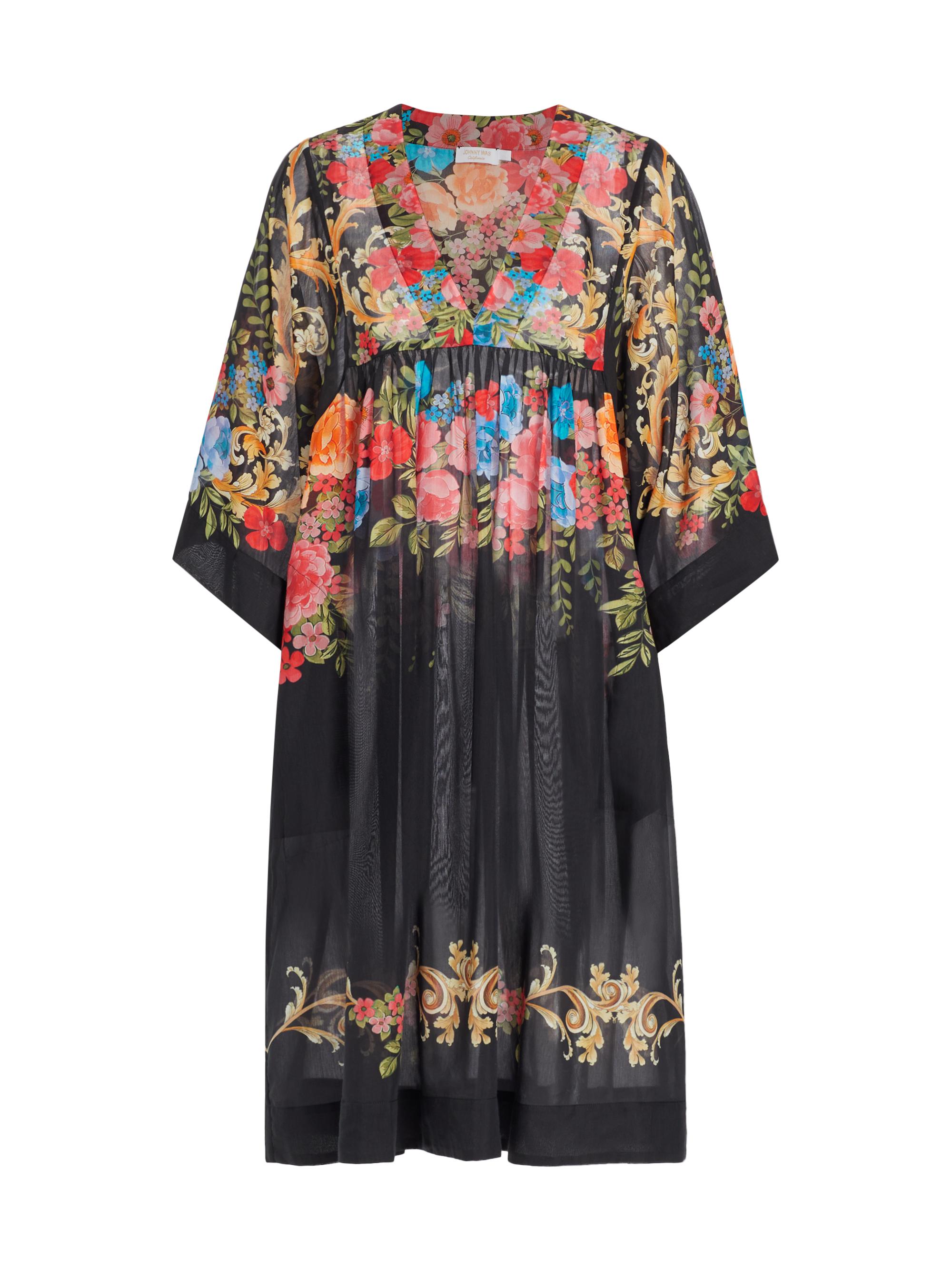 Johnny Was Women's Royal Floral Cotton & Silk Coverup