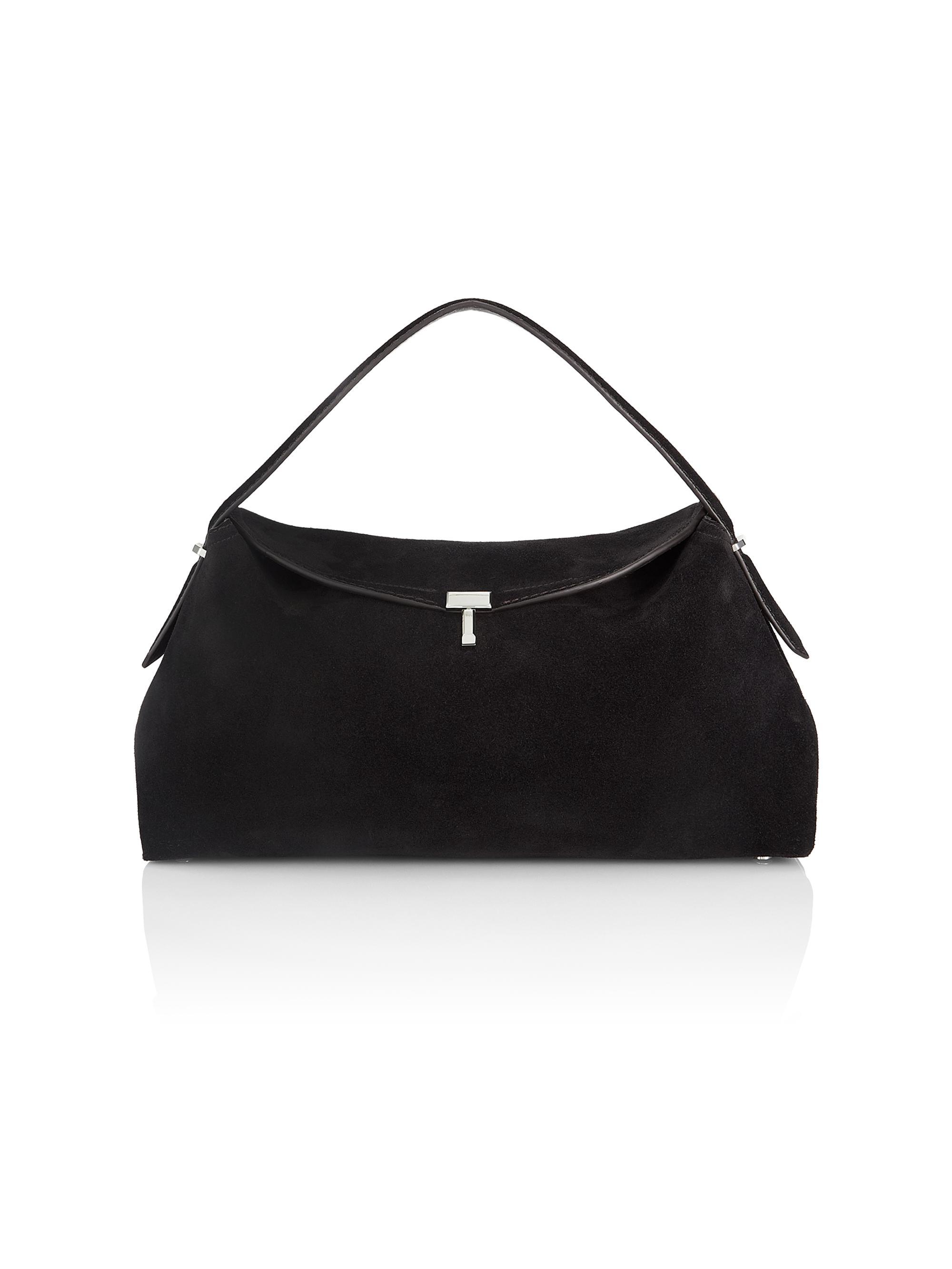 バッグ TOTEME T-Lock top handle black T-lock leather top handle black – TOTEME