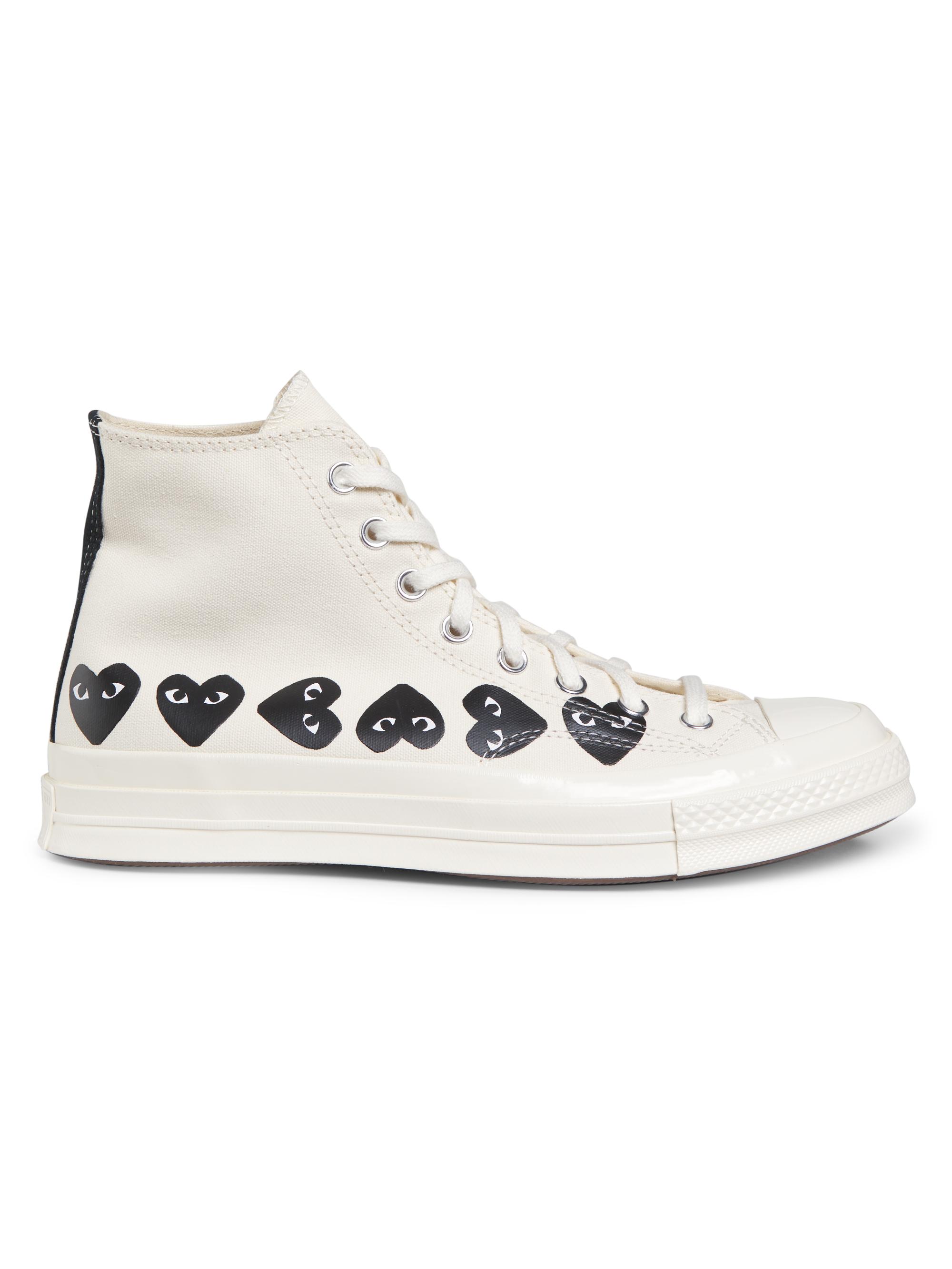 Comme des Garçons PLAY CdG PLAY x Converse Men's Chuck Taylor All Star Multi-Heart High-Top Sneakers - Beige