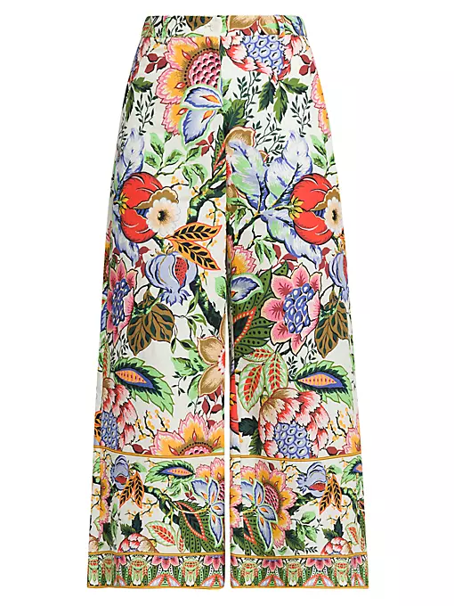 Etro - Tree of Life Floral Wide-Leg Trousers
