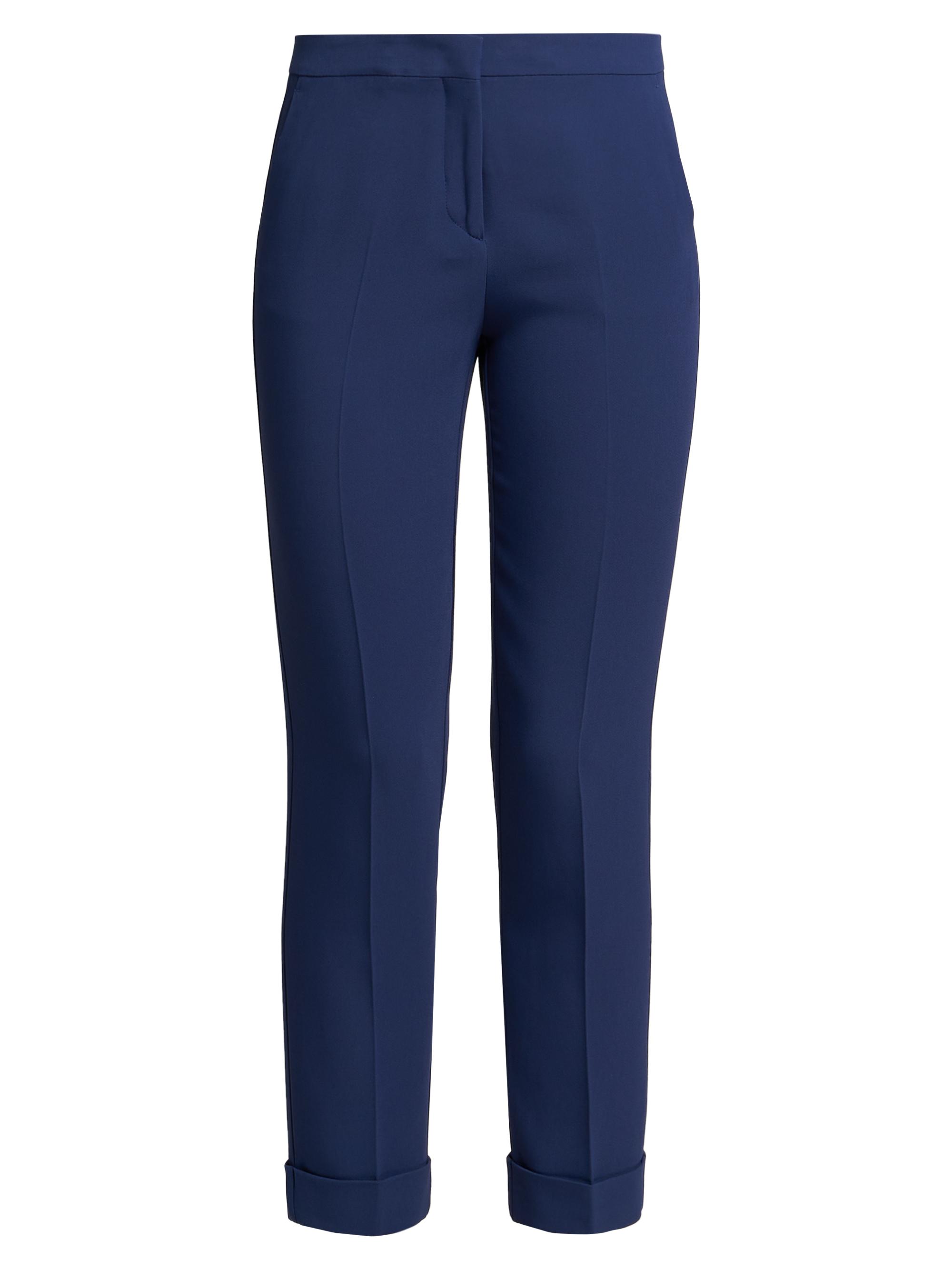 Etro Women's Ankle-Crop Mid-Rise Trousers - Dark Blue