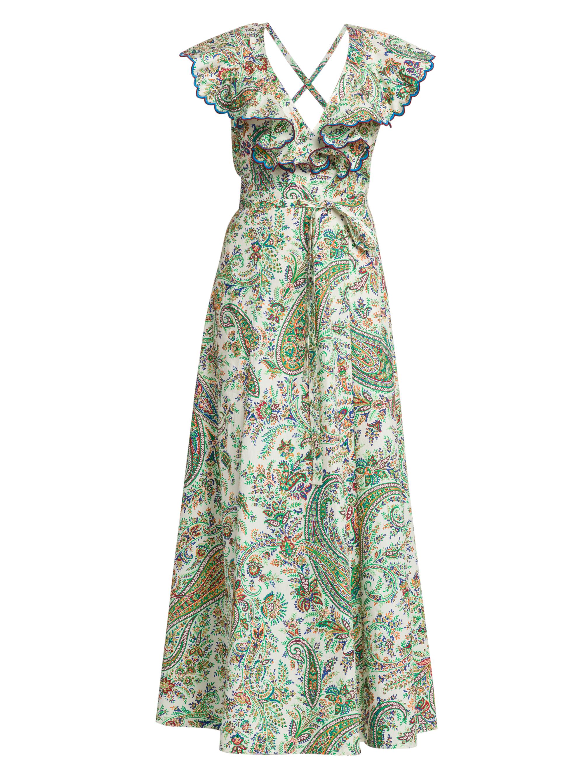 Etro Women's Summer Solstice Cotton Paisley Maxi Dress - Print Floral White