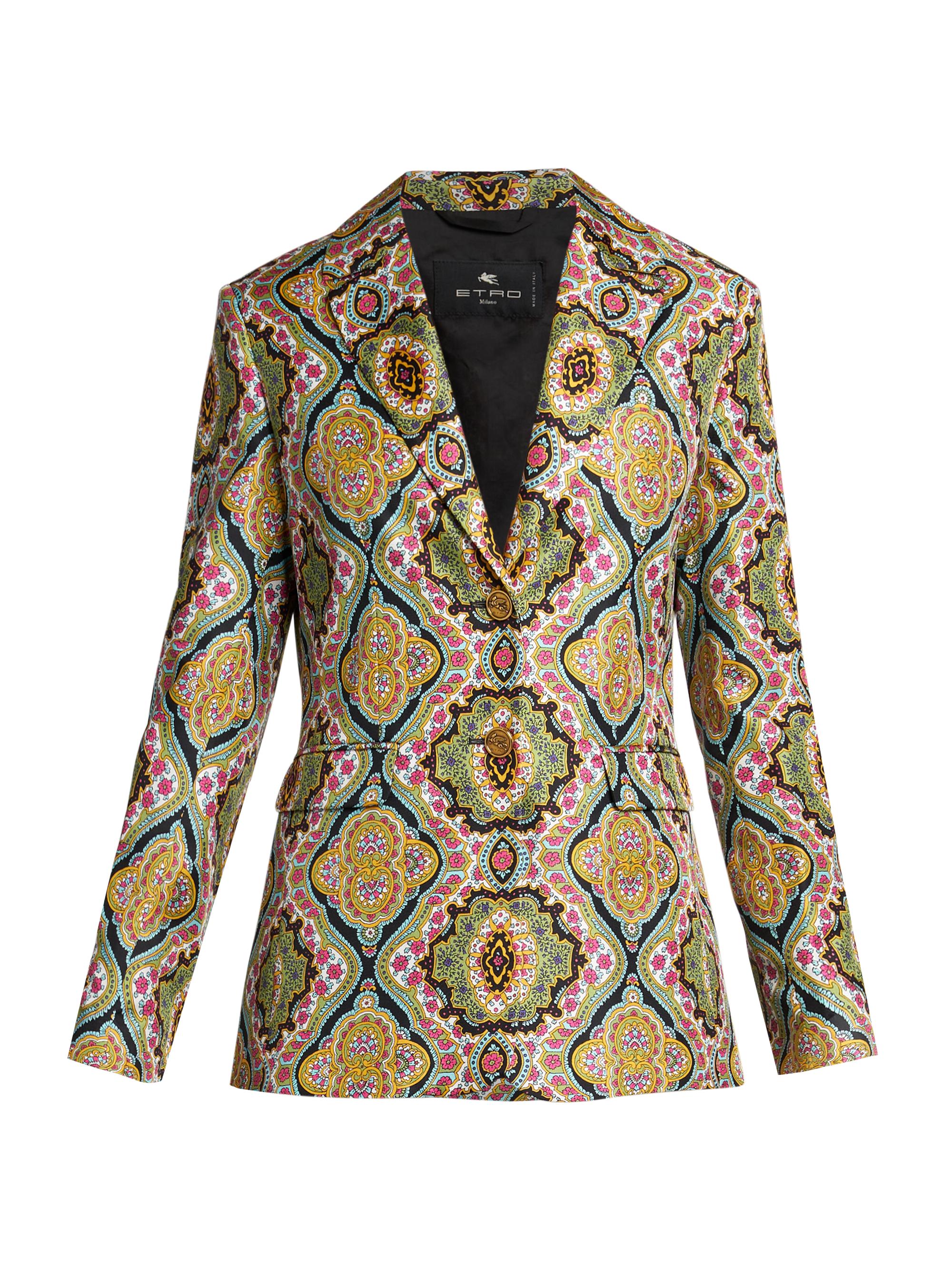 ETRO paisley-print padded jacket - Blue