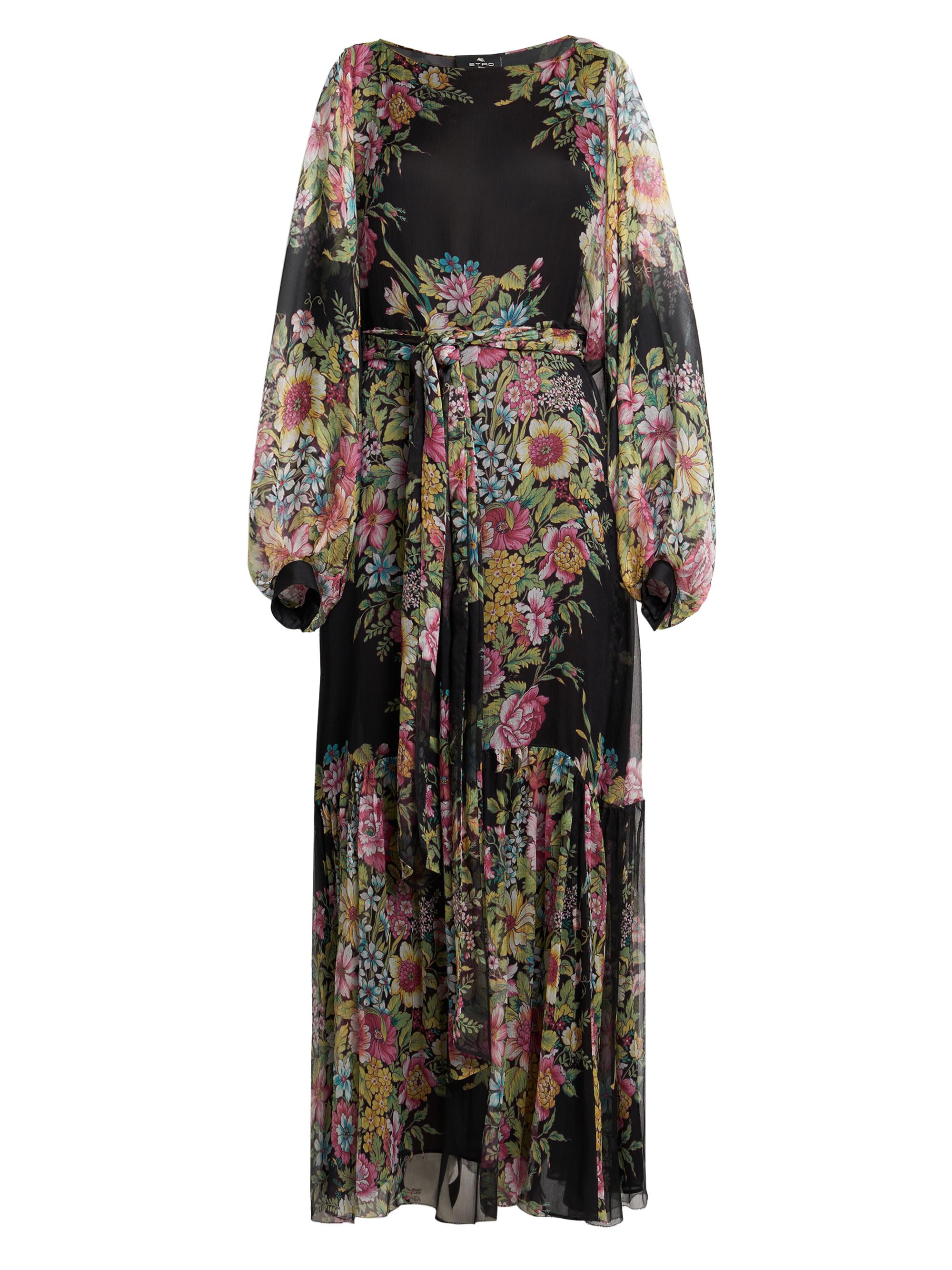 Etro Silk Floral Long-Sleeve Maxi Dress | Saks Fifth Avenue