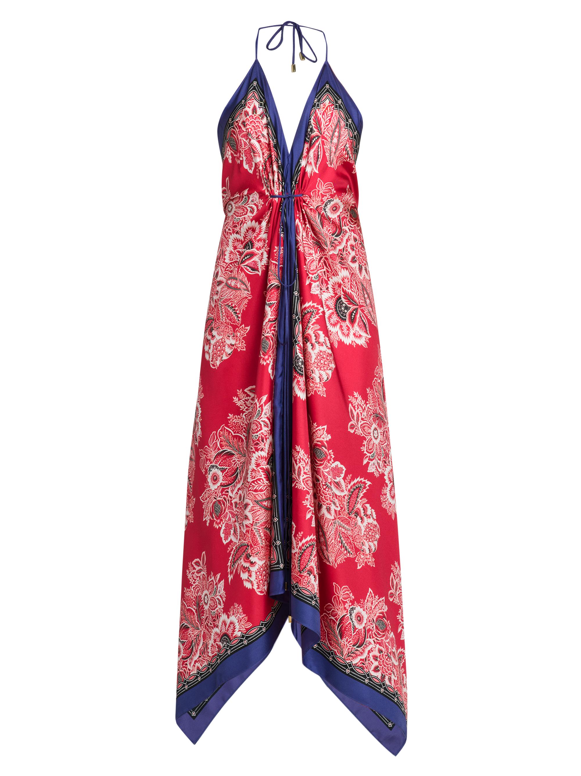 Etro Floral Silk Halter Maxi Dress