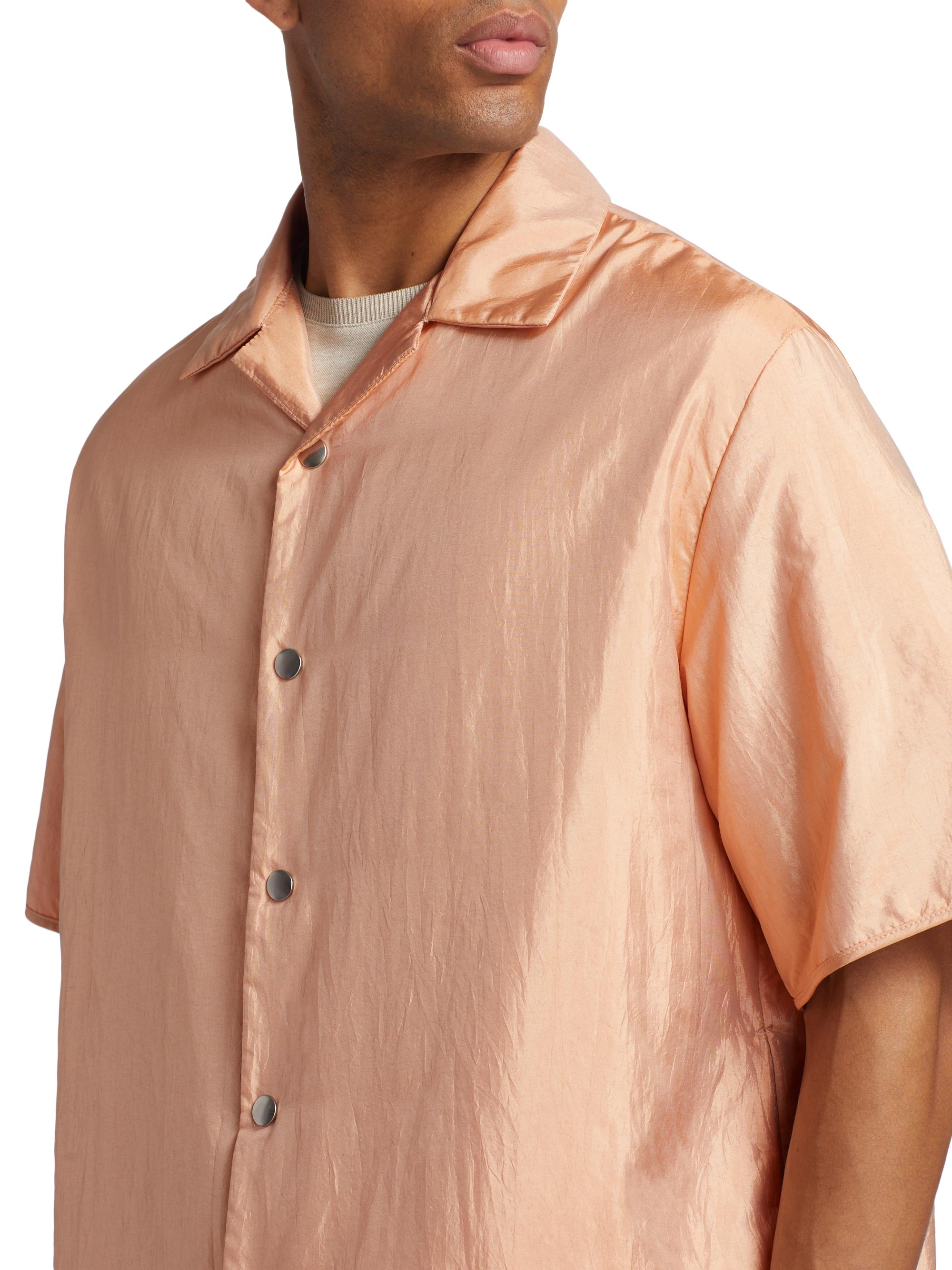 Jil Sander Silk & Nylon Camp Shirt | Saks Fifth Avenue
