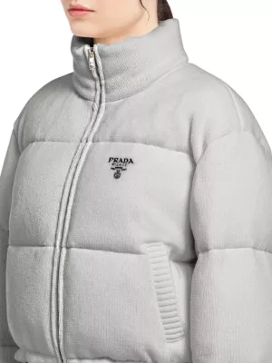 FENDI zip-up cashmere coat - Grey