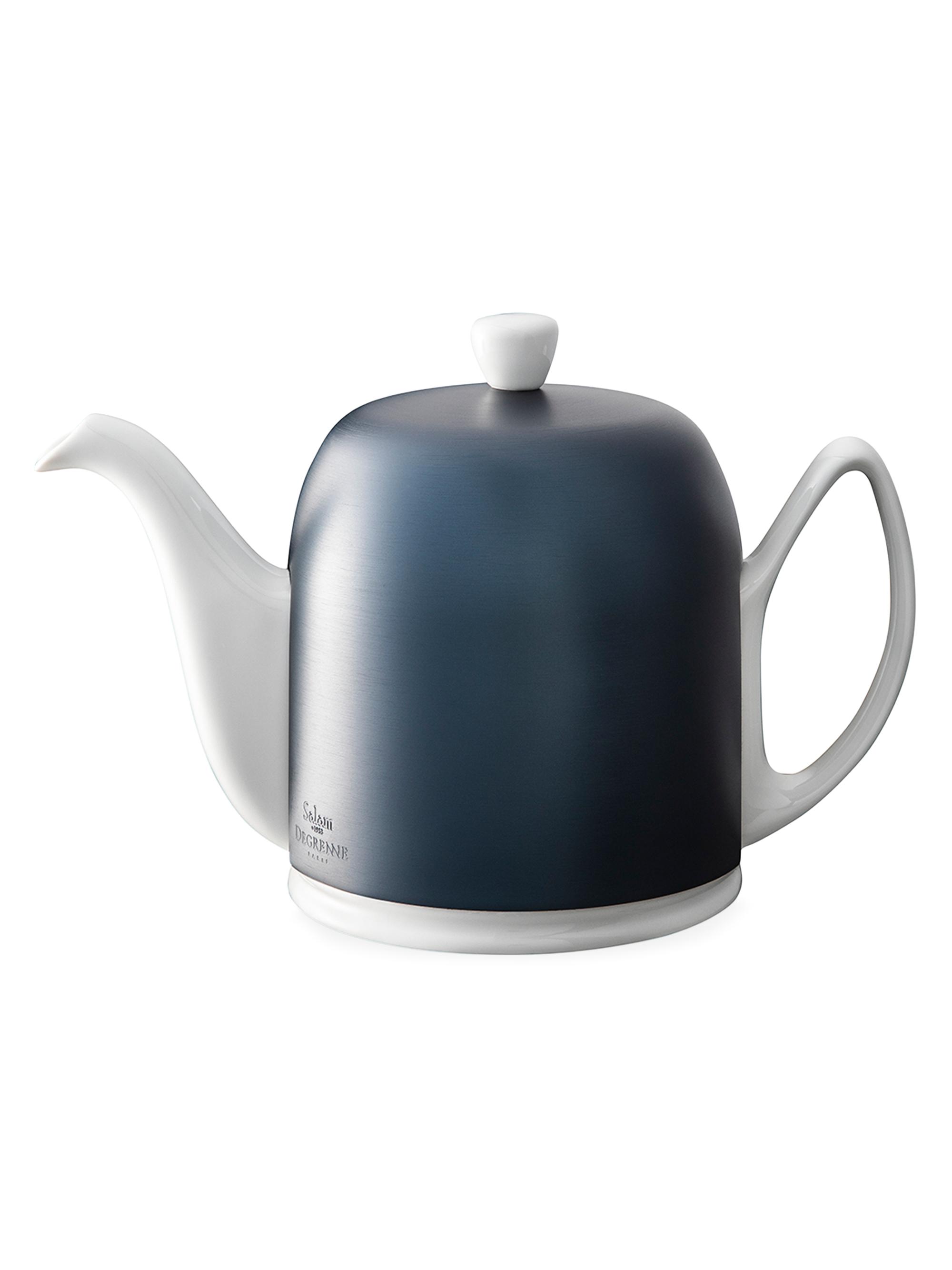 Degrenne Paris Salam Minerale 6-Cup Tea Pot - White Blue