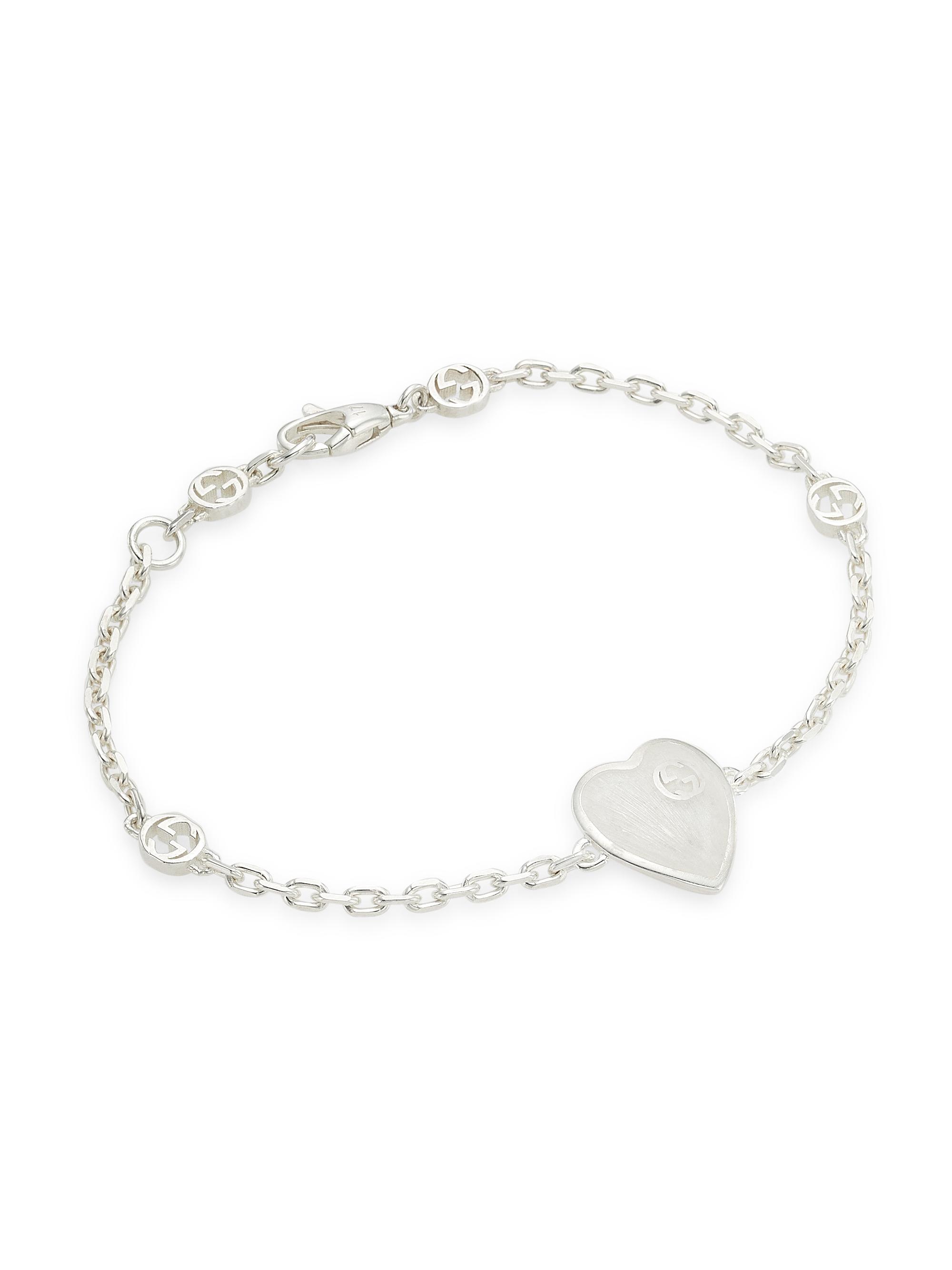 Gucci Women's Sterling Silver GG Chain Bracelet - Silver