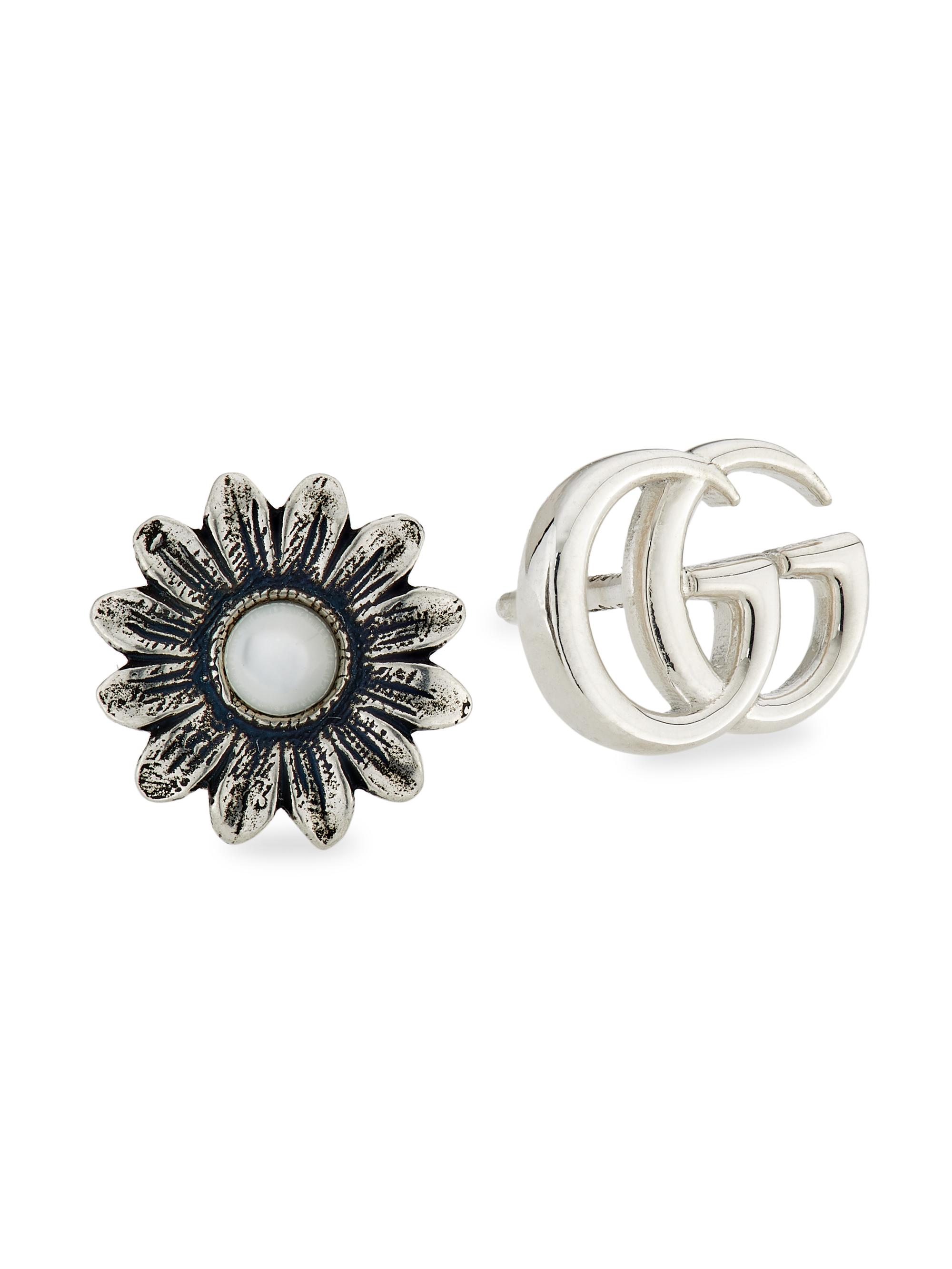 Gucci Double G Flower Stud Earrings | Saks Fifth Avenue