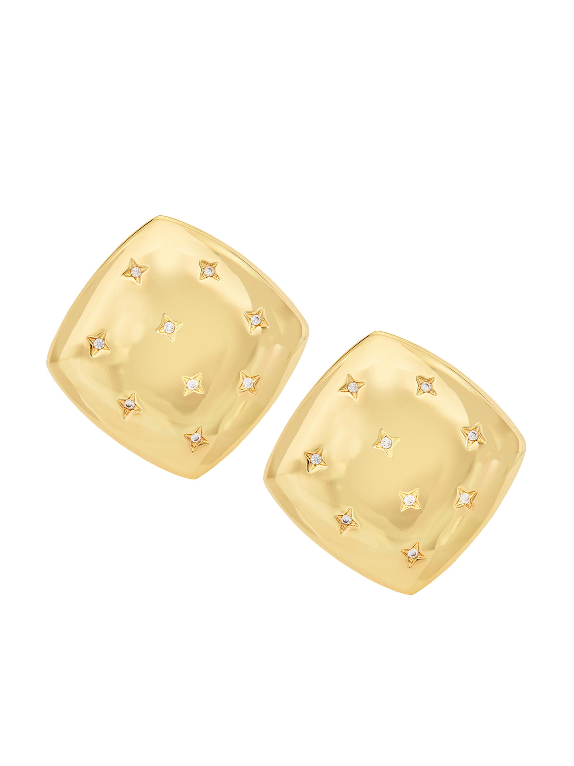 Celeste Starre Women's Welcome To The Jungle Star Gazer 18K-Gold-Plated & Cubic Zirconia Earrings - Gold