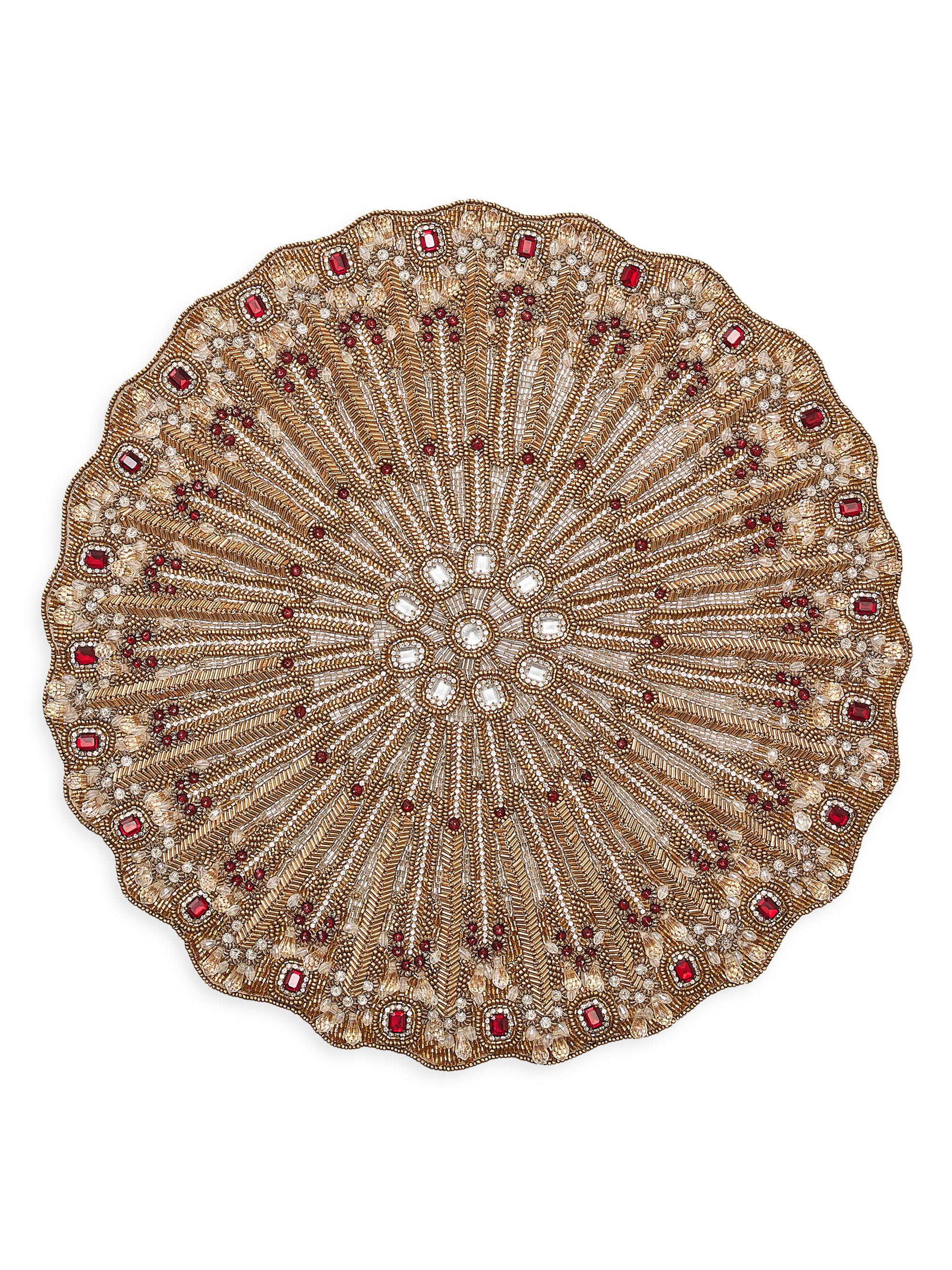 Kim Seybert Lumiere 2-Piece Placemats Set - Champagne Crystal