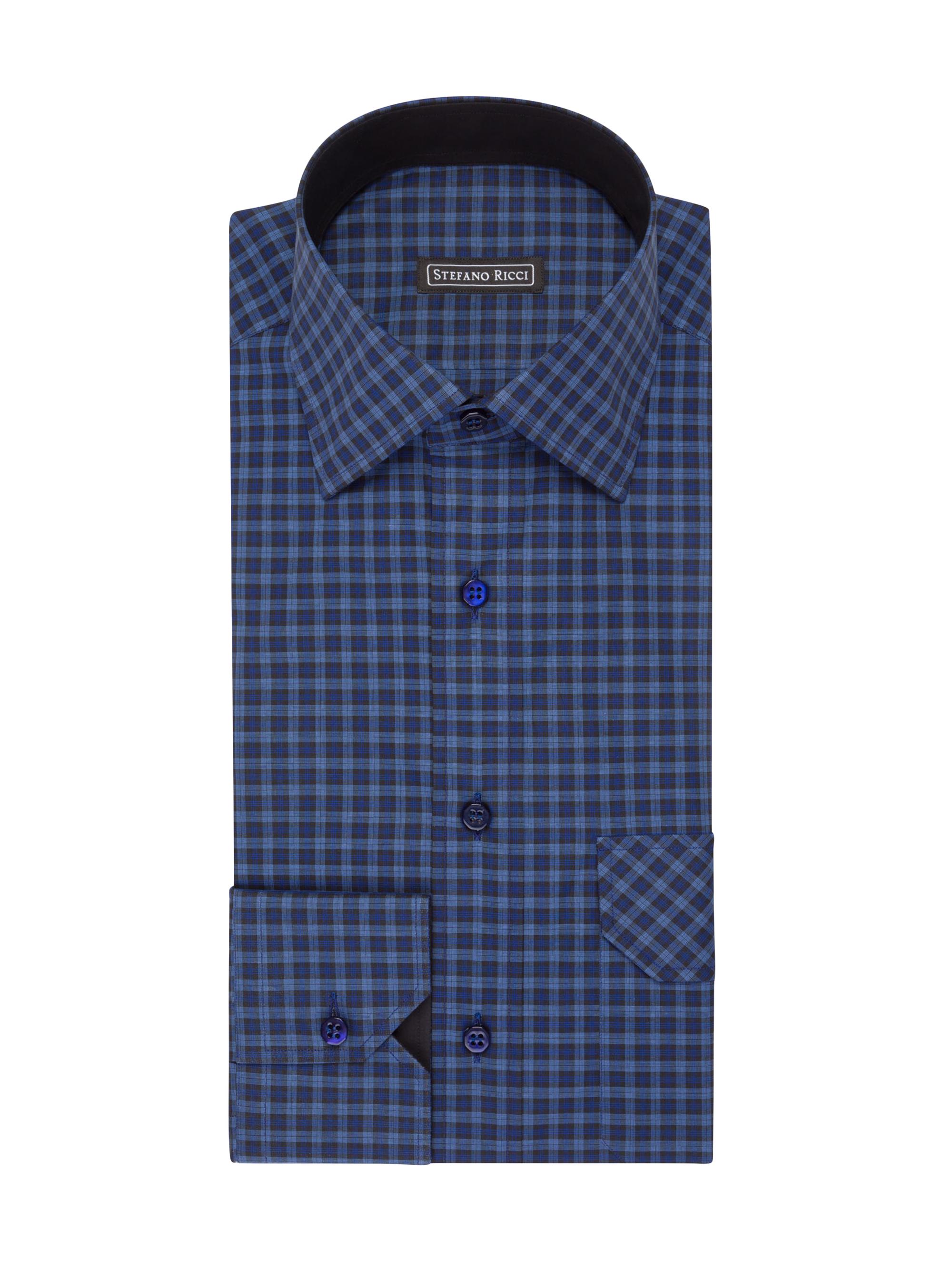 Stefano Ricci Men's Handmade Alba Shirt - Dark Blue