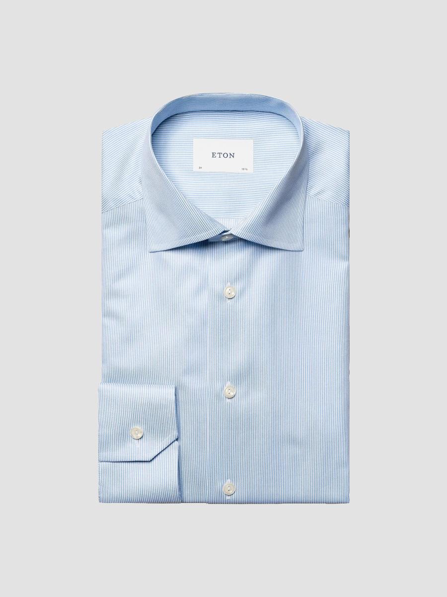 100% Cotton Shirt With A Saks Slim Fit Strip main image 1