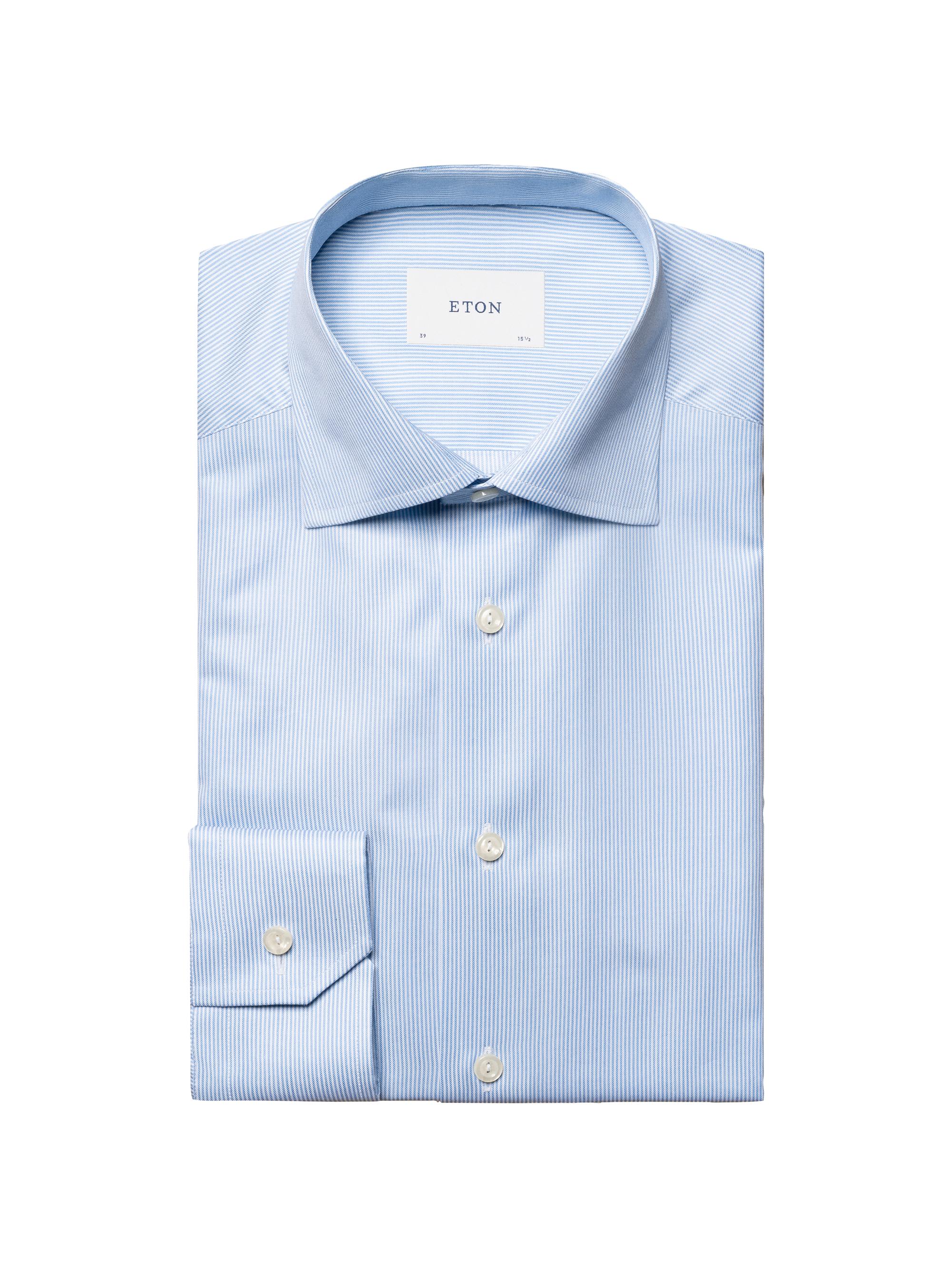 Eton Men's Slim-Fit Striped Shirt - Blue