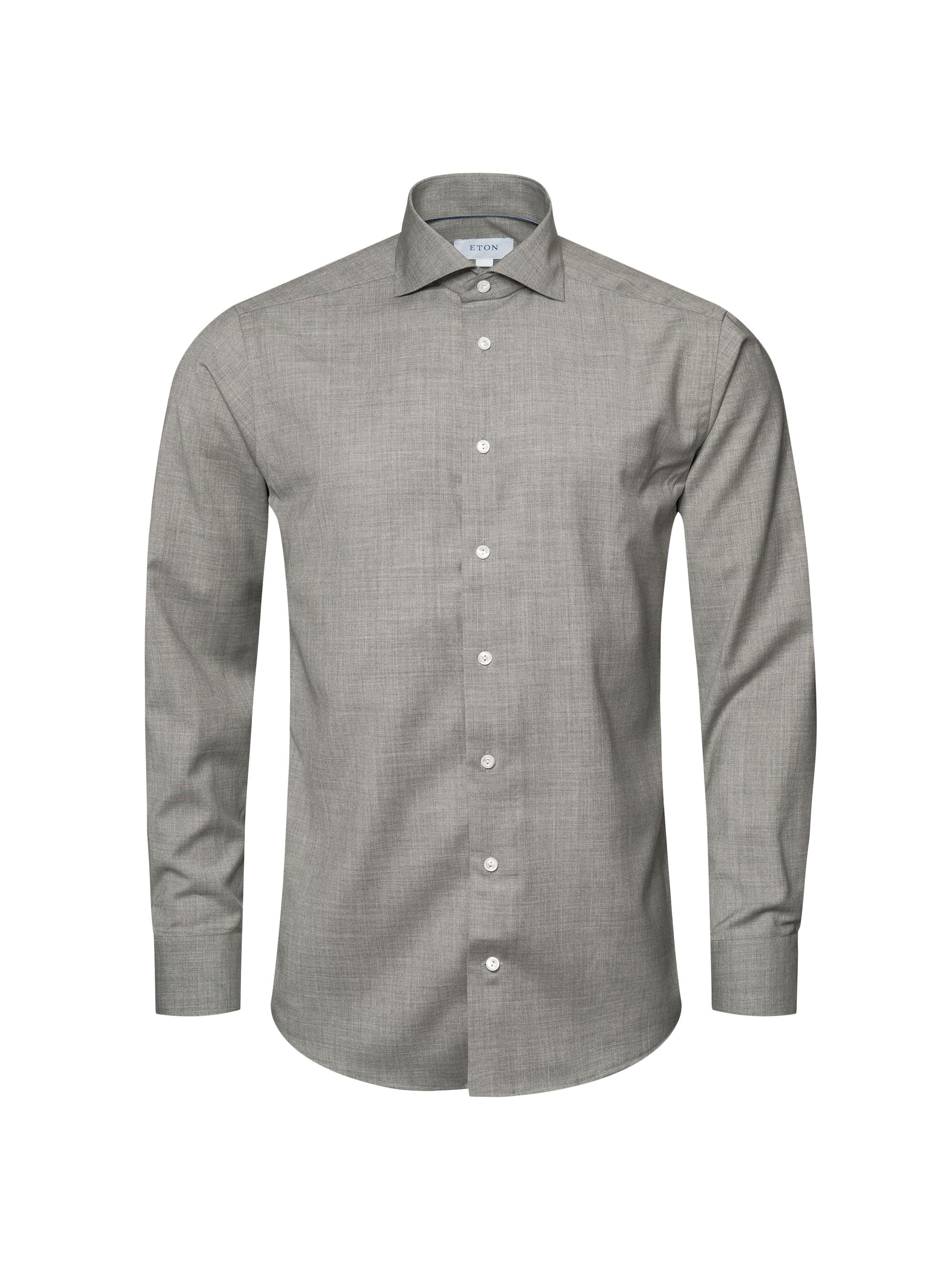 dress shirt jeans Men's Casual Shirt - Builder in Navy Cotton End-on-end Large