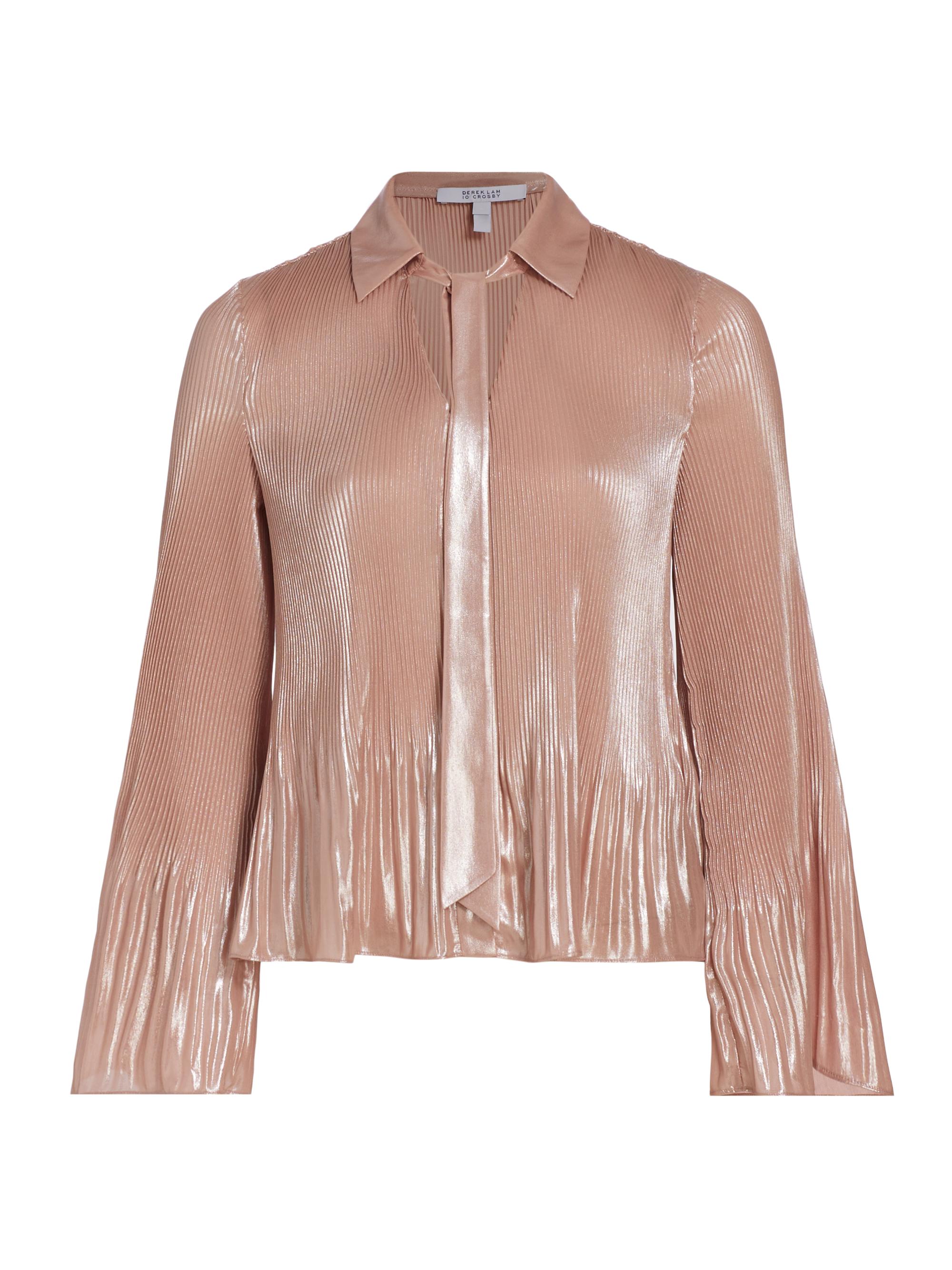 Derek Lam 10 Crosby Juni Satin Balloon-Sleeve Blouse | Saks Fifth