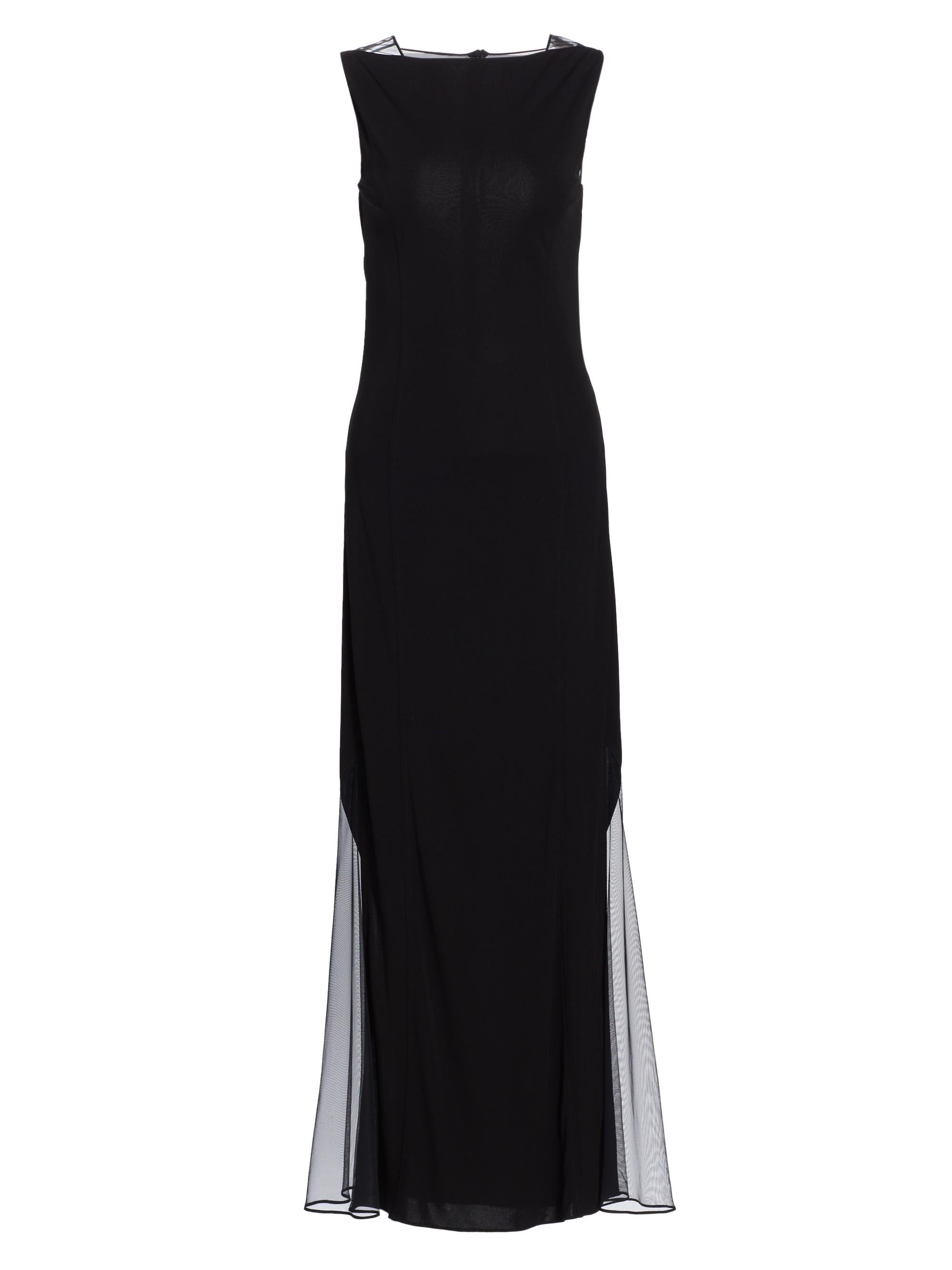 Helmut Lang Women's Mesh-Paneled Maxi Dress - Black