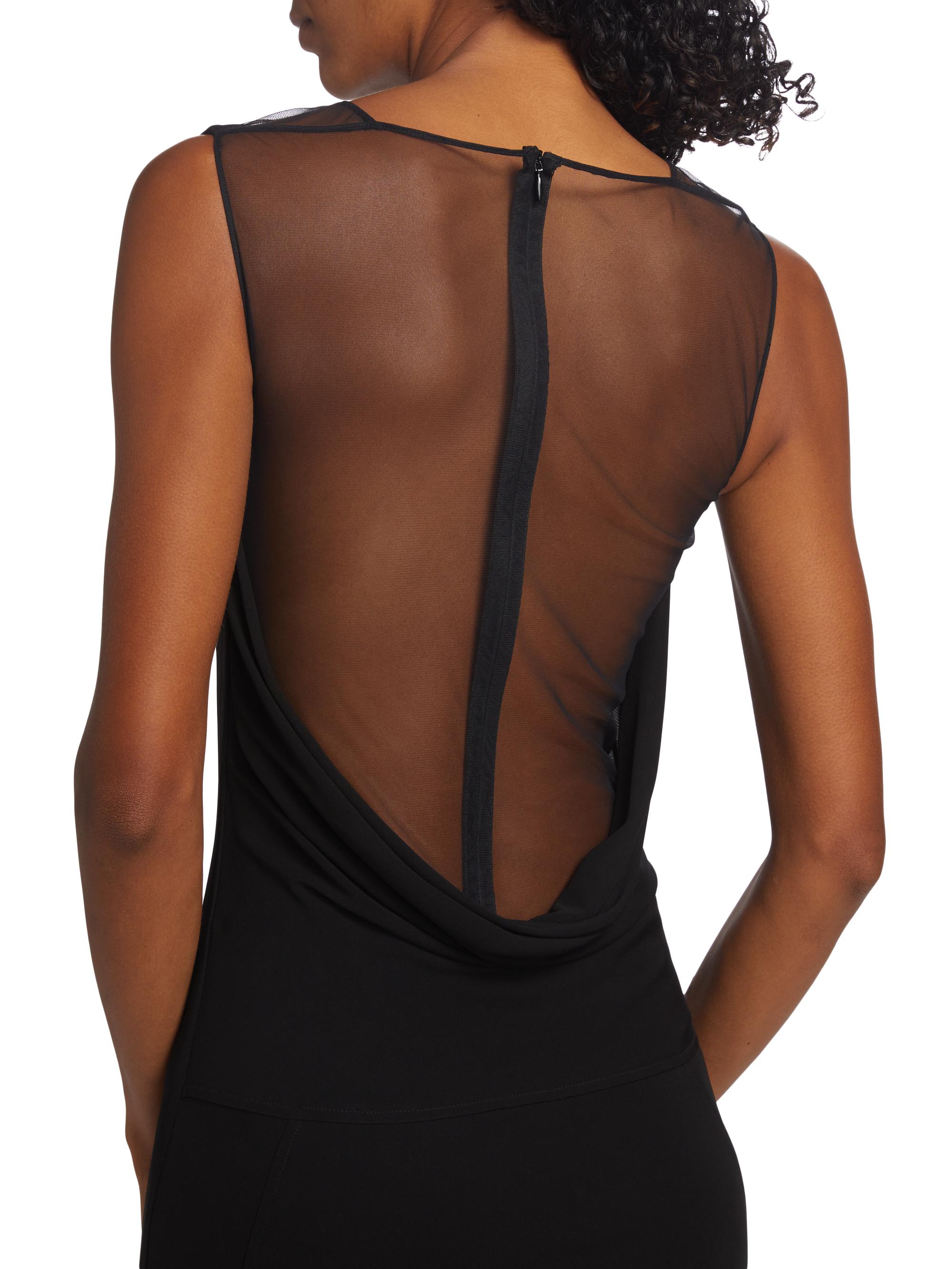 helmut lang mesh dress HELMUT LANG Size M Black White Cotton Layered Bubble Hem Dress