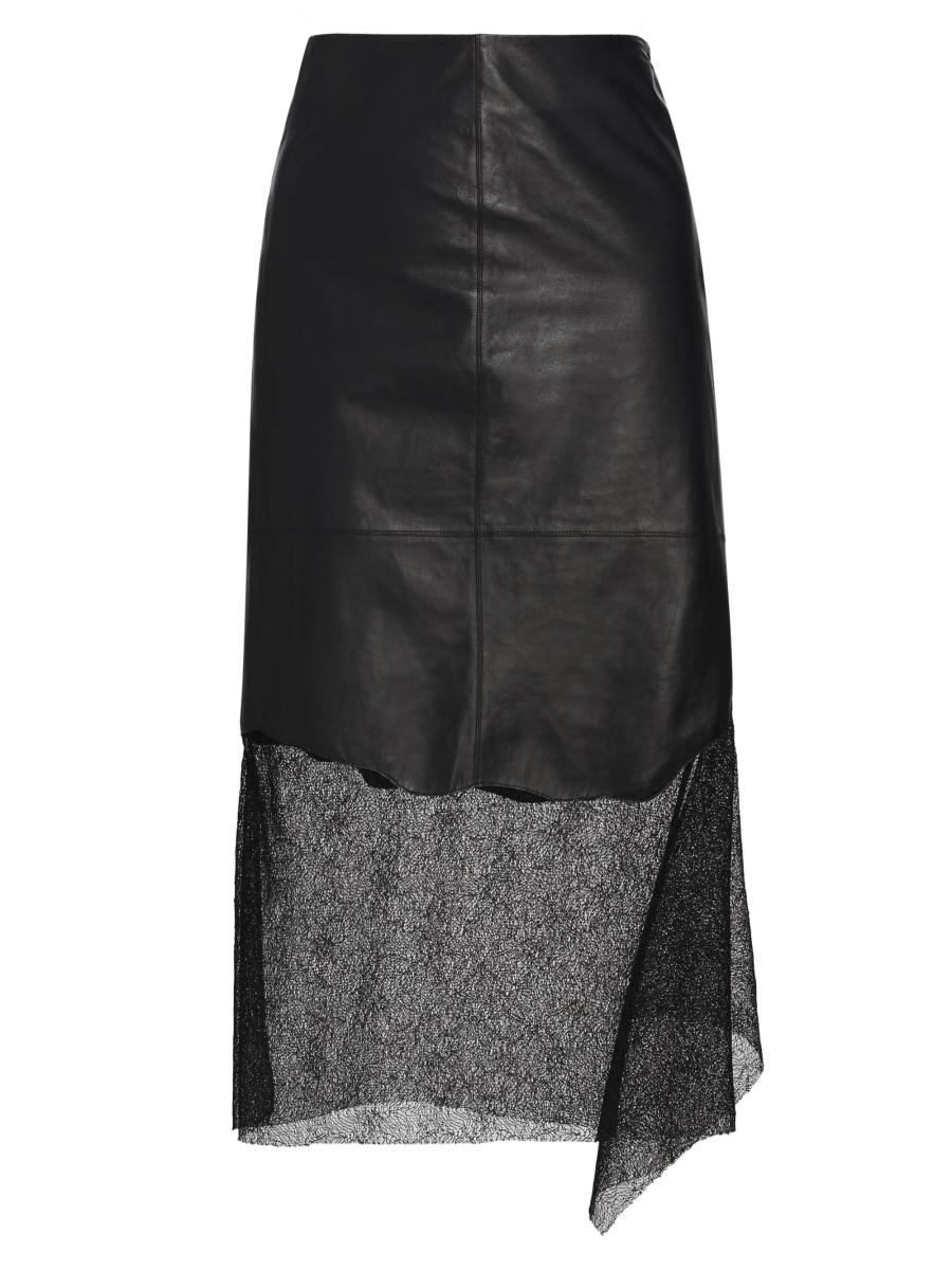 Shop Helmut Lang Leather Lace Midi-Skirt | Saks Fifth Avenue Shop Helmut Lang Leather Lace Midi-Skirt | Saks Fifth Avenue
