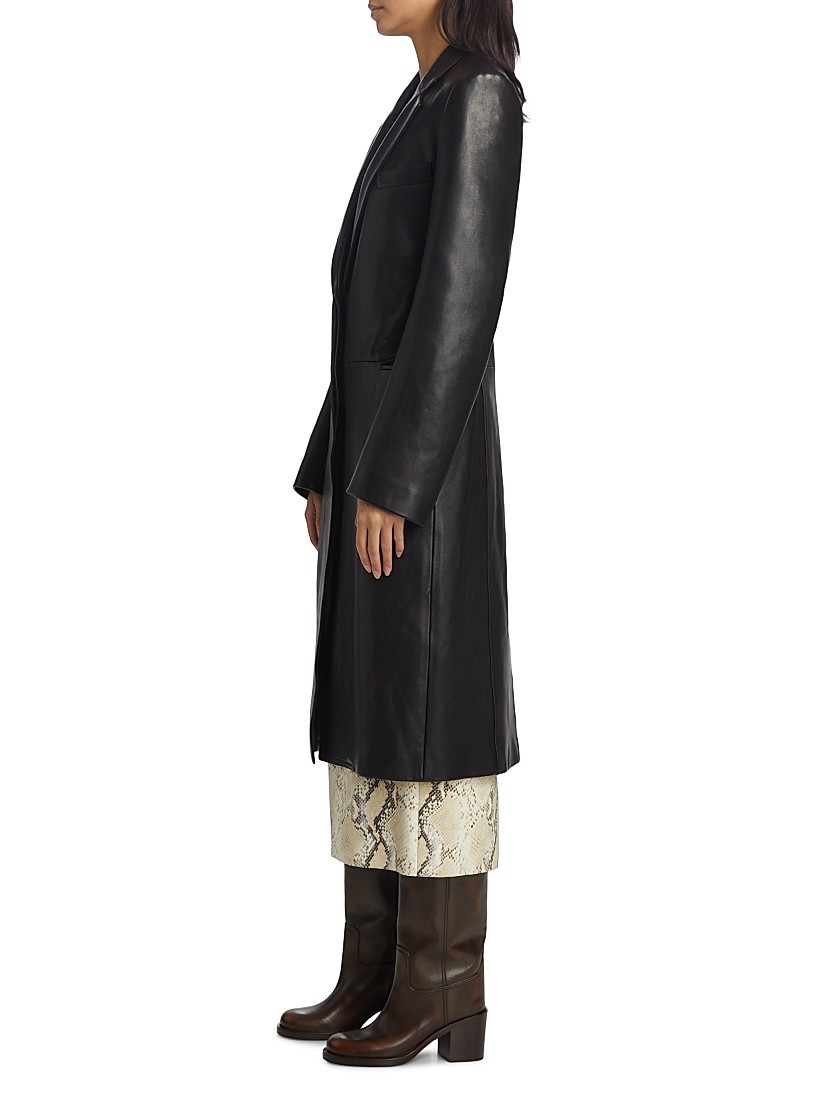 Shop Helmut Lang Leather Tailored Coat | Saks Fifth Avenue Shop Helmut Lang Leather Tailored Coat | Saks Fifth Avenue