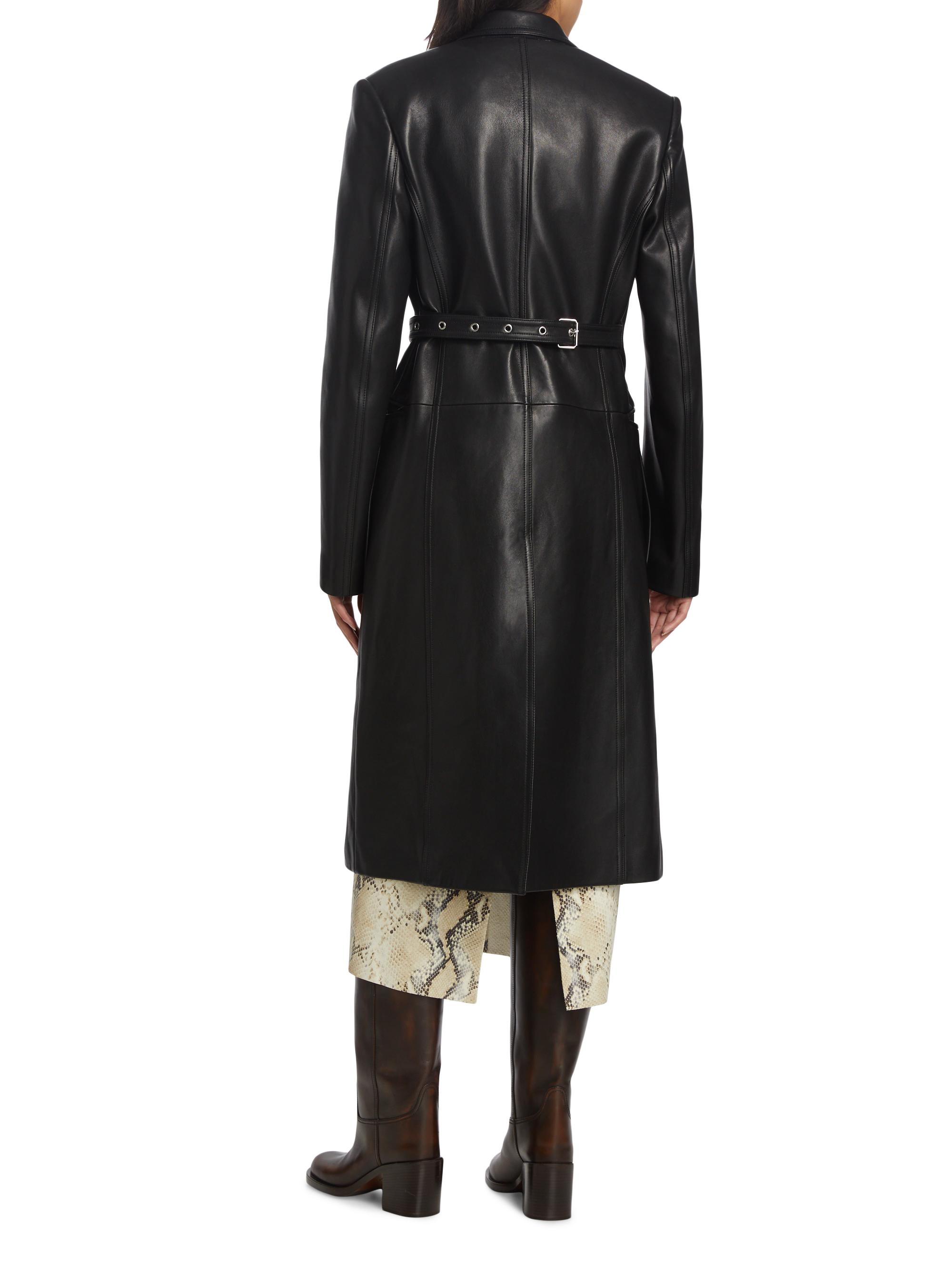Helmut Lang Leather Tailored Coat | Saks Fifth Avenue