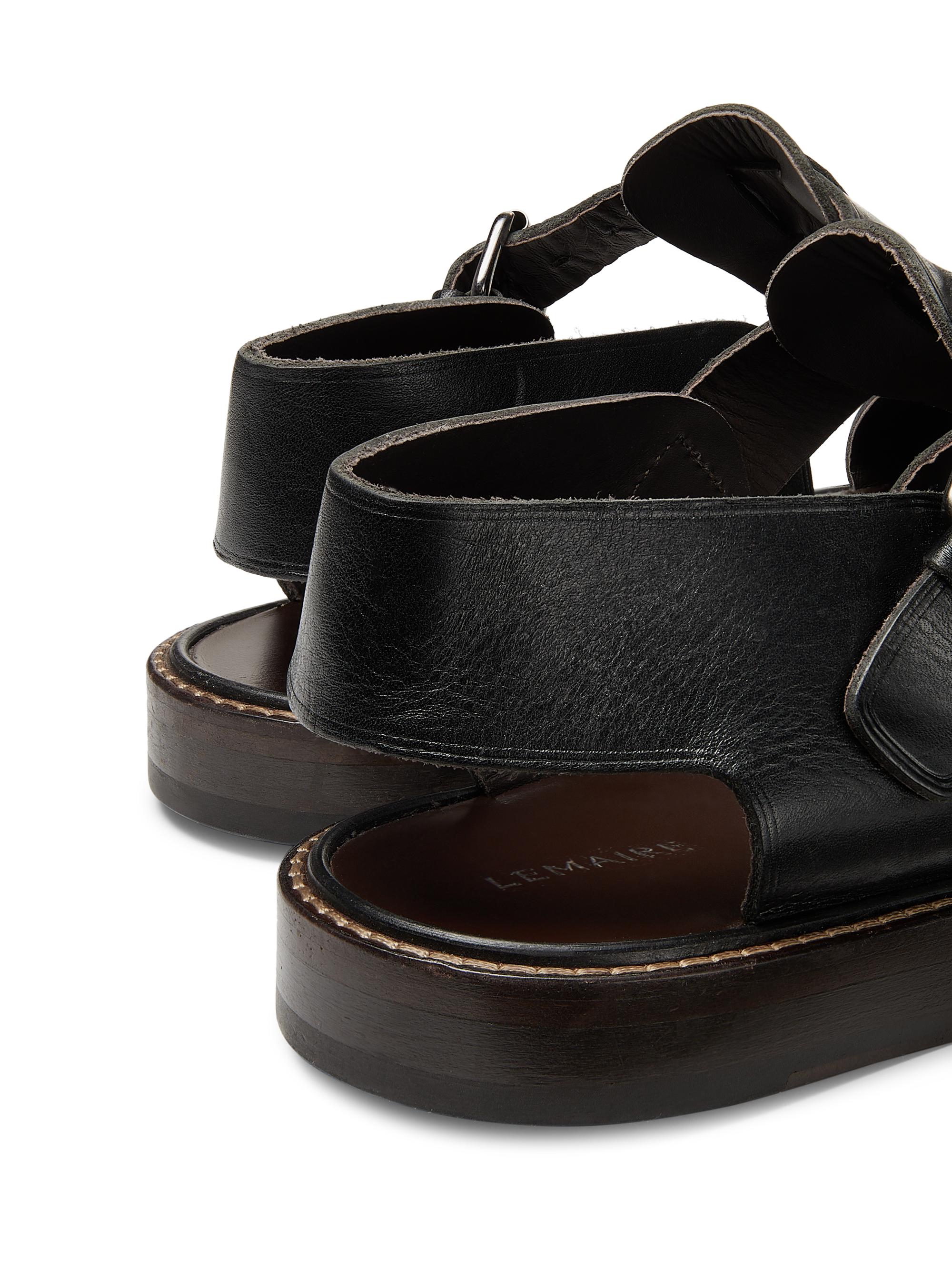 Shop Lemaire Lemaire Fisherman Leather Sandals | Saks Fifth Avenue 