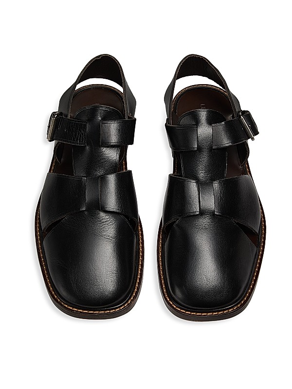 Shop Lemaire Lemaire Fisherman Leather Sandals | Saks Fifth Shop Lemaire Lemaire Fisherman Leather Sandals | Saks Fifth