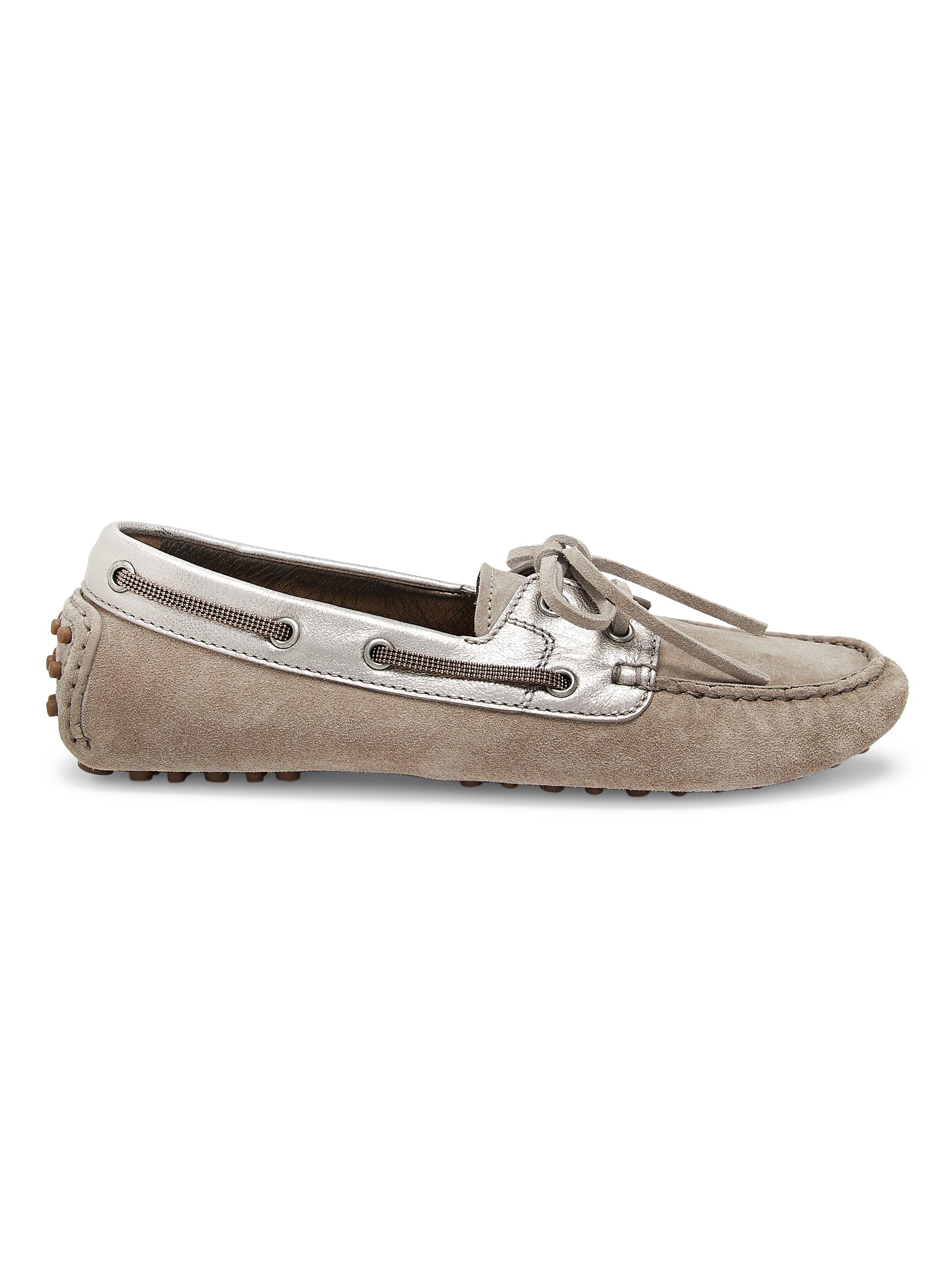 Brunello Cucinelli Women's Leather Loafers - Light Brown