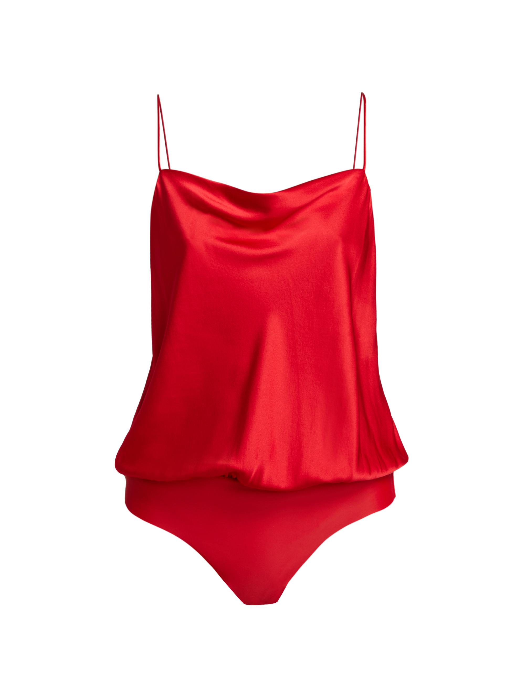 Cami NYC Women's Axel Silk-Blend Bodysuit - Scarlet