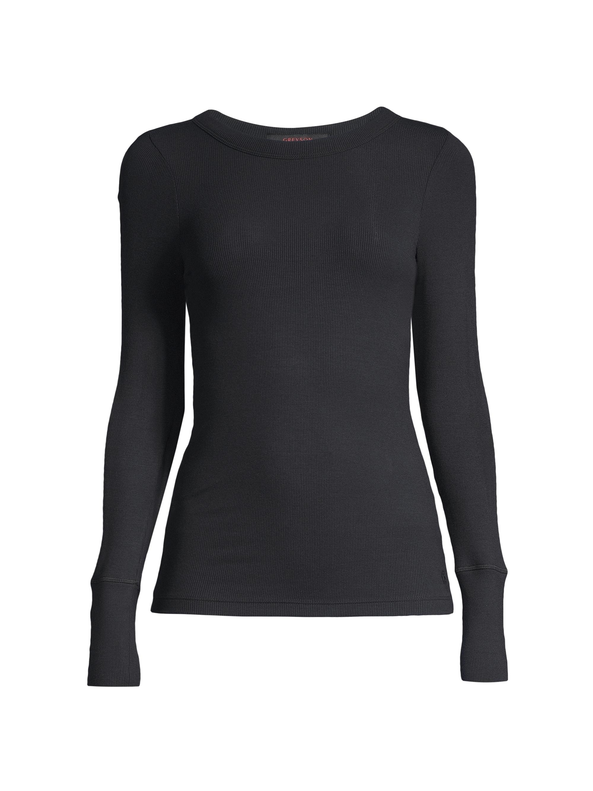 Greyson Women's Orion Stretch Long-Sleeve T-Shirt - Black