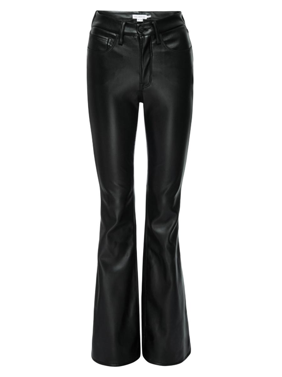 【良品】 soerte Leather studs flared pant 2 Good American Good Legs Flared Faux Leather Pants | Saks