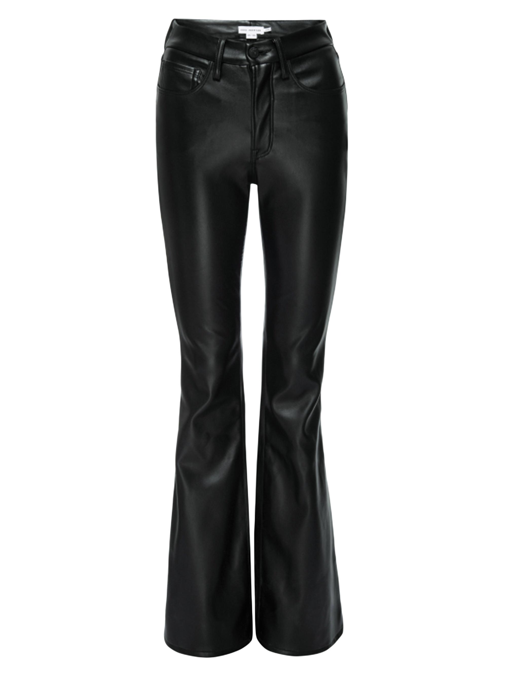 Good American Women's Good Legs Flared Faux Leather Pants - Black