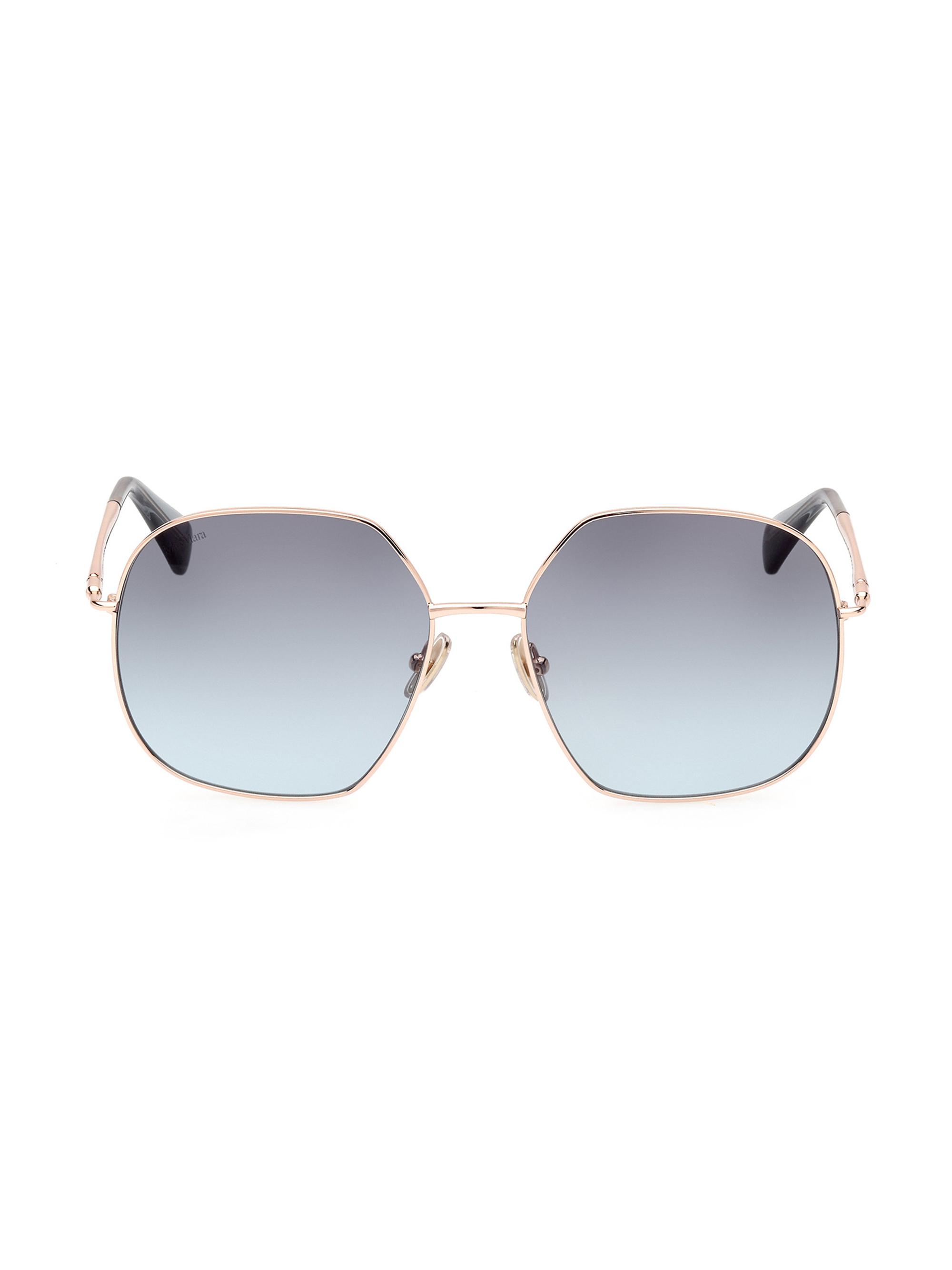 Max Mara Women's 60MM Geometric Sunglasses - Palladium Gradient Blue