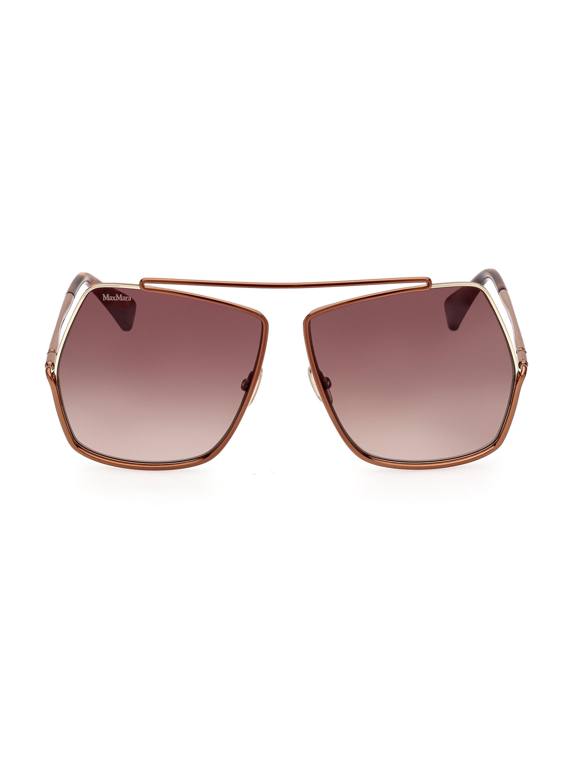 Max Mara | Gunmetal | Women's 64MM Geometric Sunglasses - Gunmeta